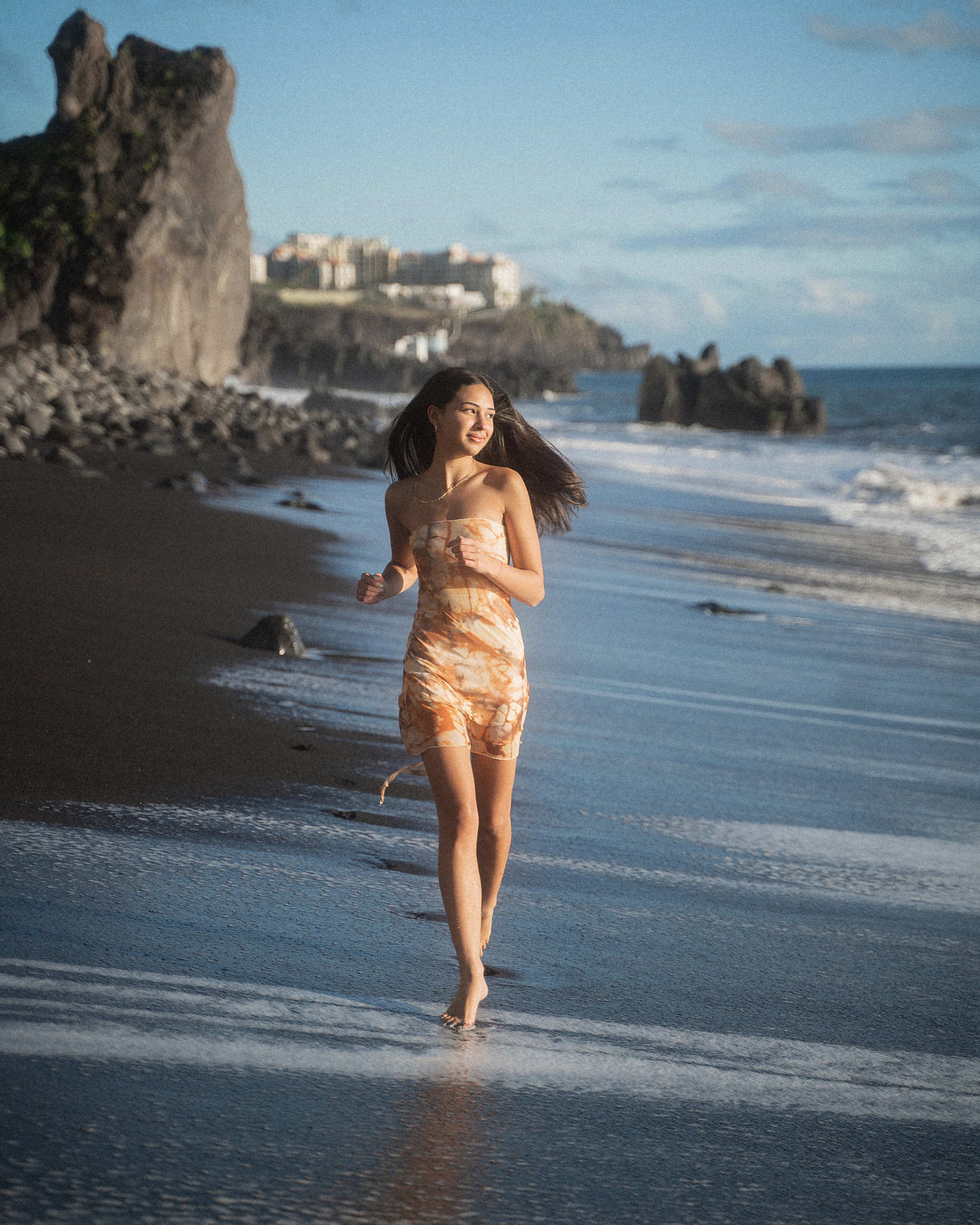 Sunset Portraits with Gabriella | Formosa Beach, Madeira Photography. Your photographer in Madeira