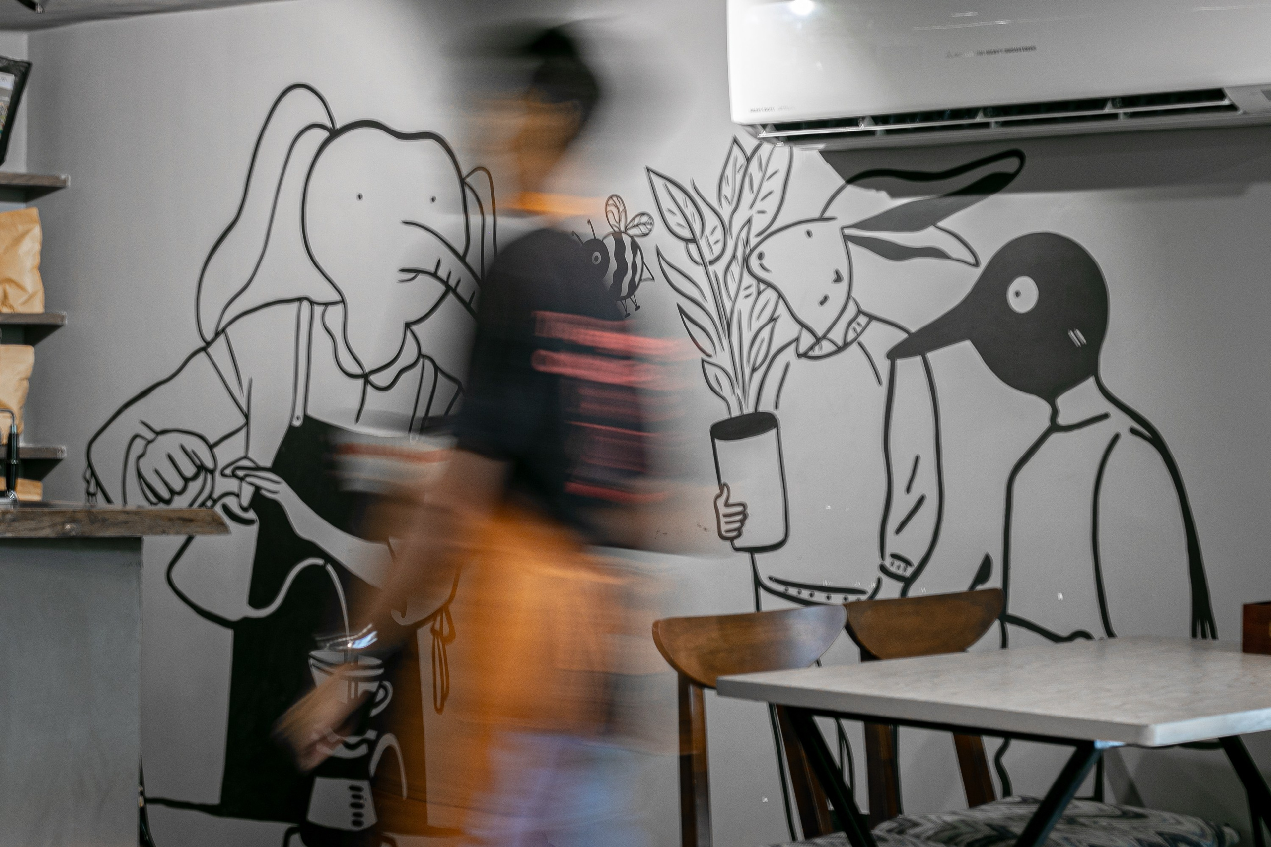 Nook Cafe Wall Mural Design