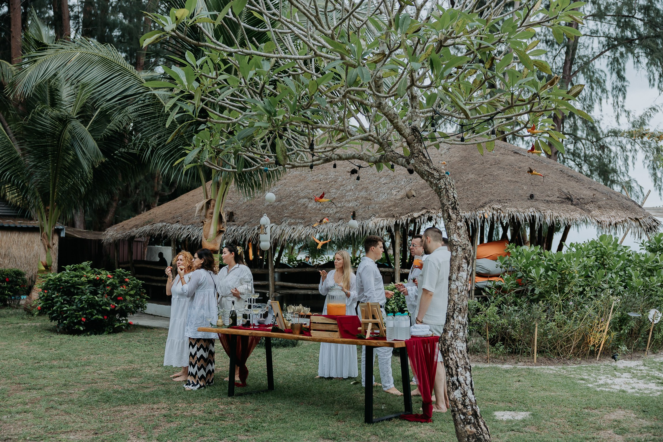 Simone & Matthias Peter. Buddhist blessing wedding Ceremony on Koh Samui, Thailand