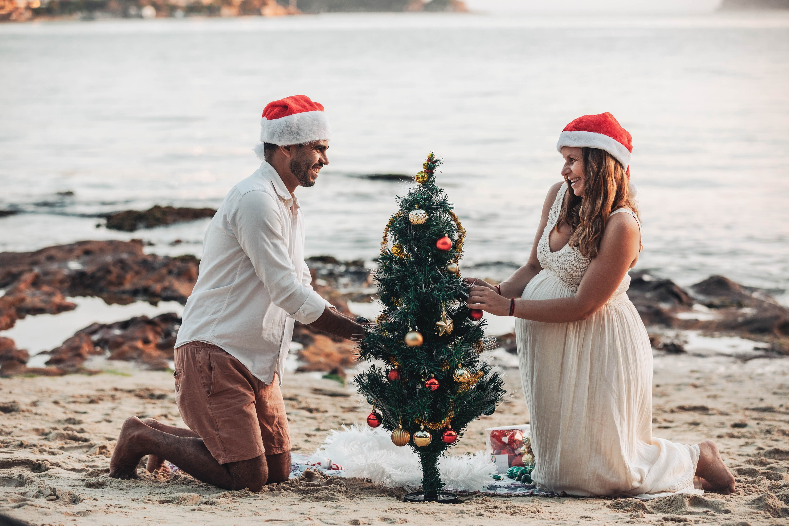 Heather + Tulio + Pregnant + Christmas. True Story Photography