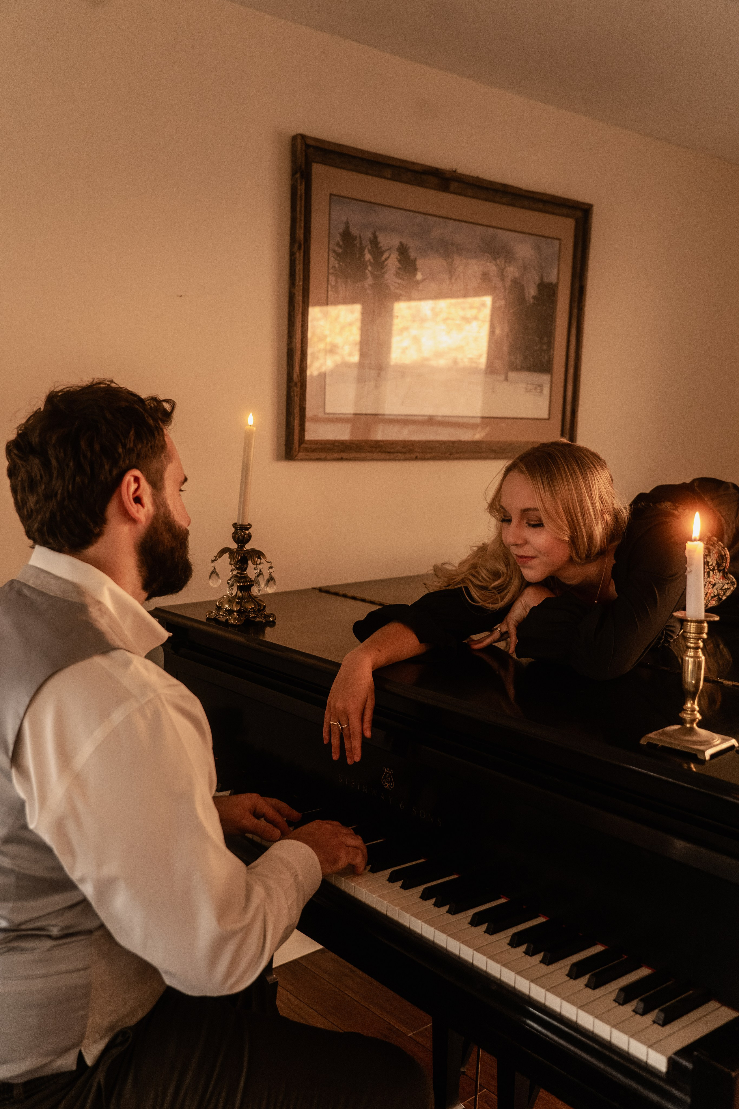 Connecticut Couple Photography — Intimate Home Session. Daria Deschain Cinematic Photography in Connecticut