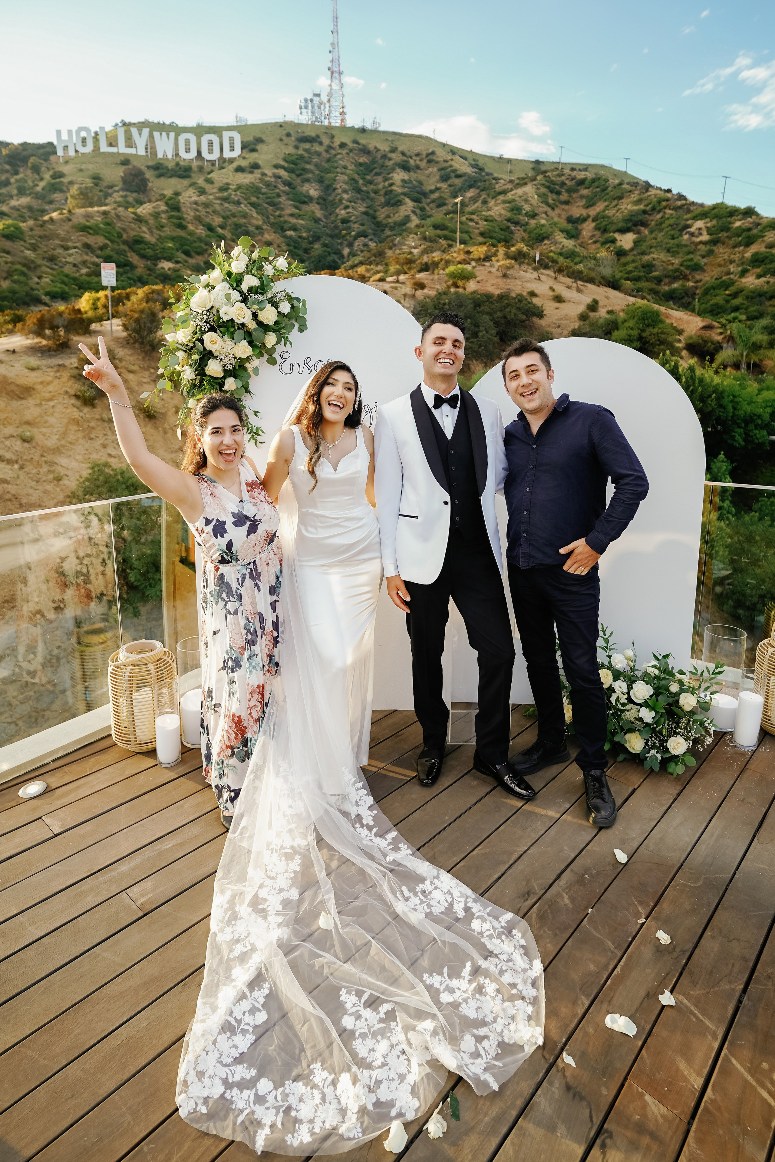 Wedding at the Hollywood Sign Venue, Los Angeles, California. Wedding Photography & Videography Team in California, Los Angeles, San Francisco, San Diego and Travel