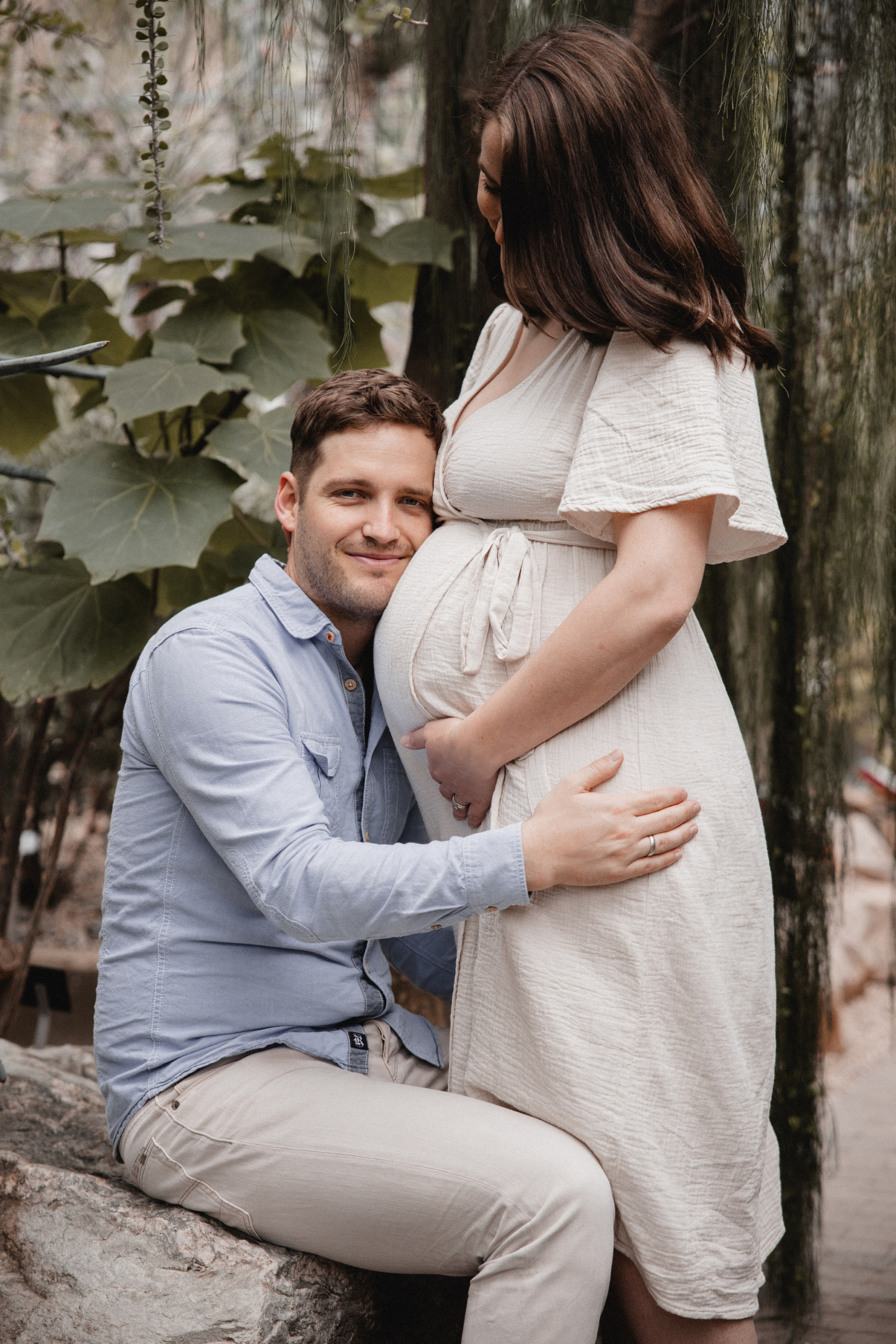 Babybauch Shooting im Botanischen Garten Bochum | Reiche Fotografie. Hochzeitsfotografin Bochum | Halyna Reiche Fotografie NRW