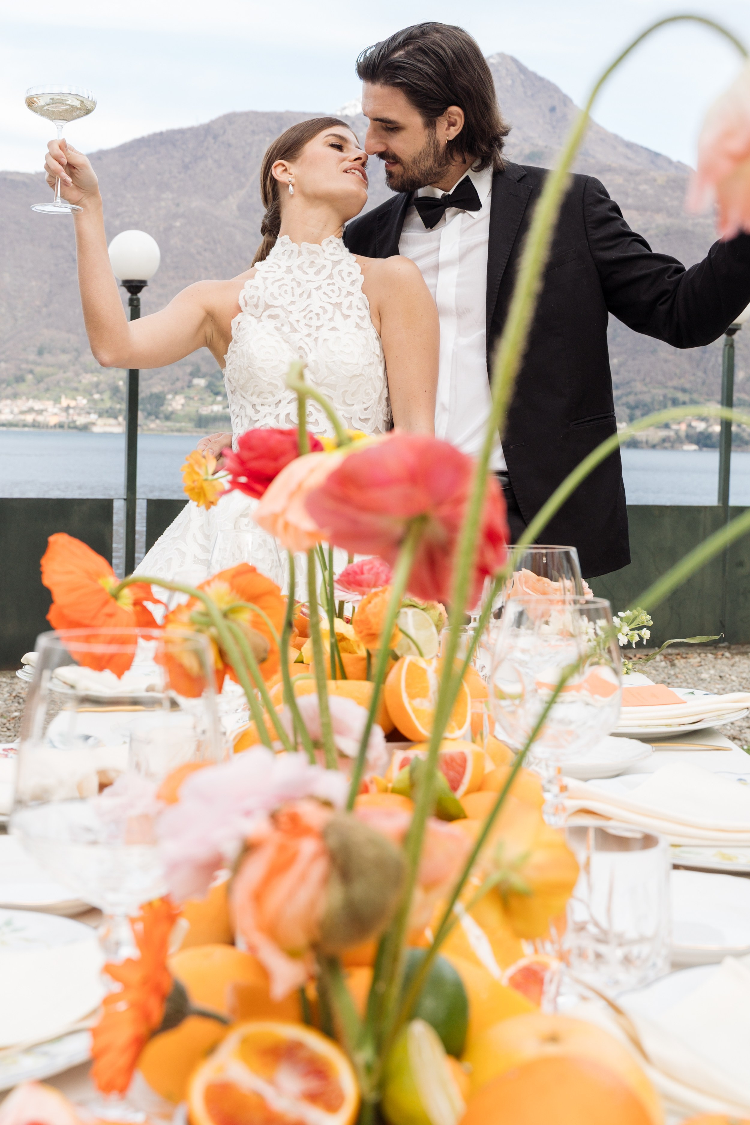 Serena & Dave Aperol Wedding. Proposal Photographer in Lake Como