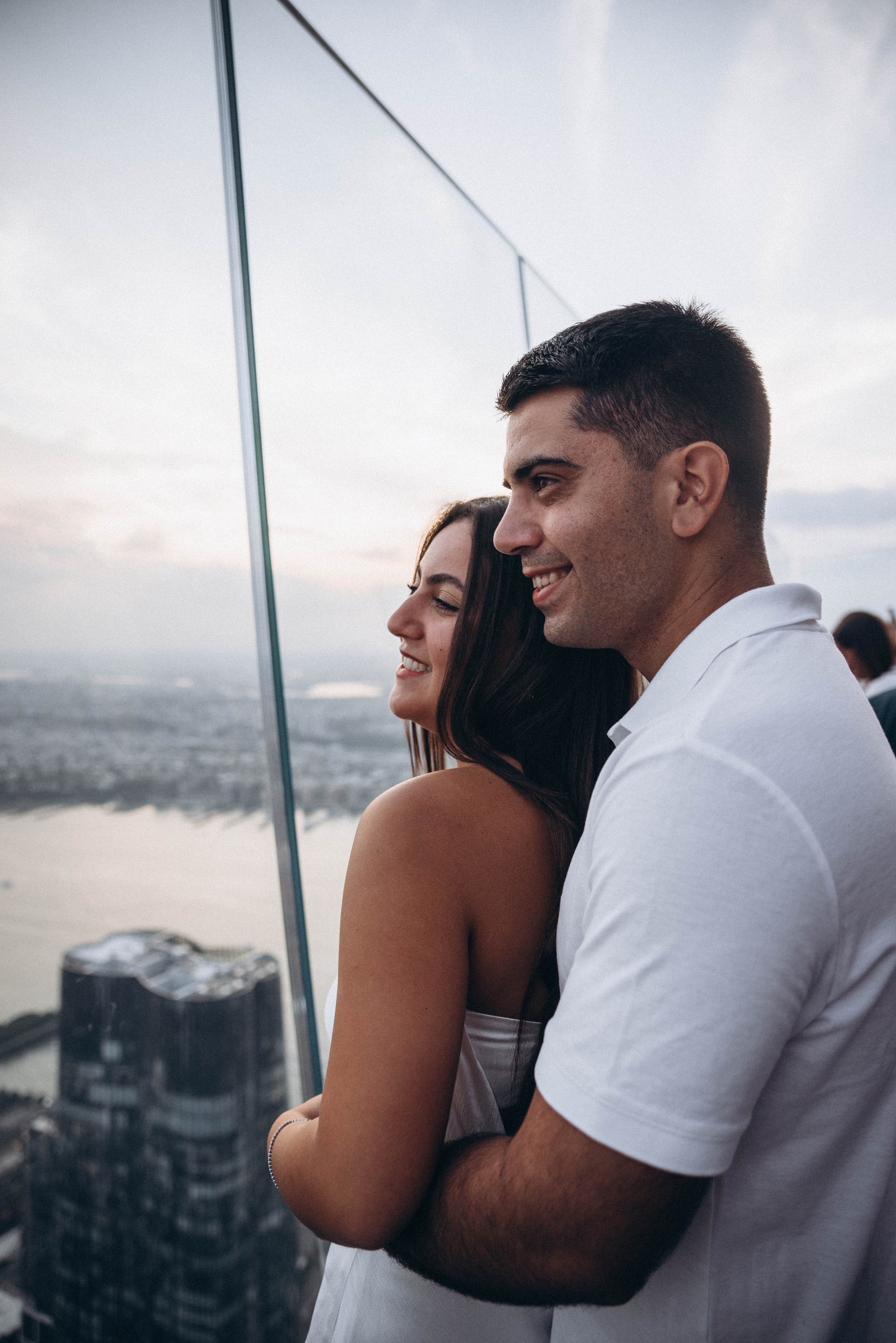 Surprise proposal at Dumbo waterfront park.
