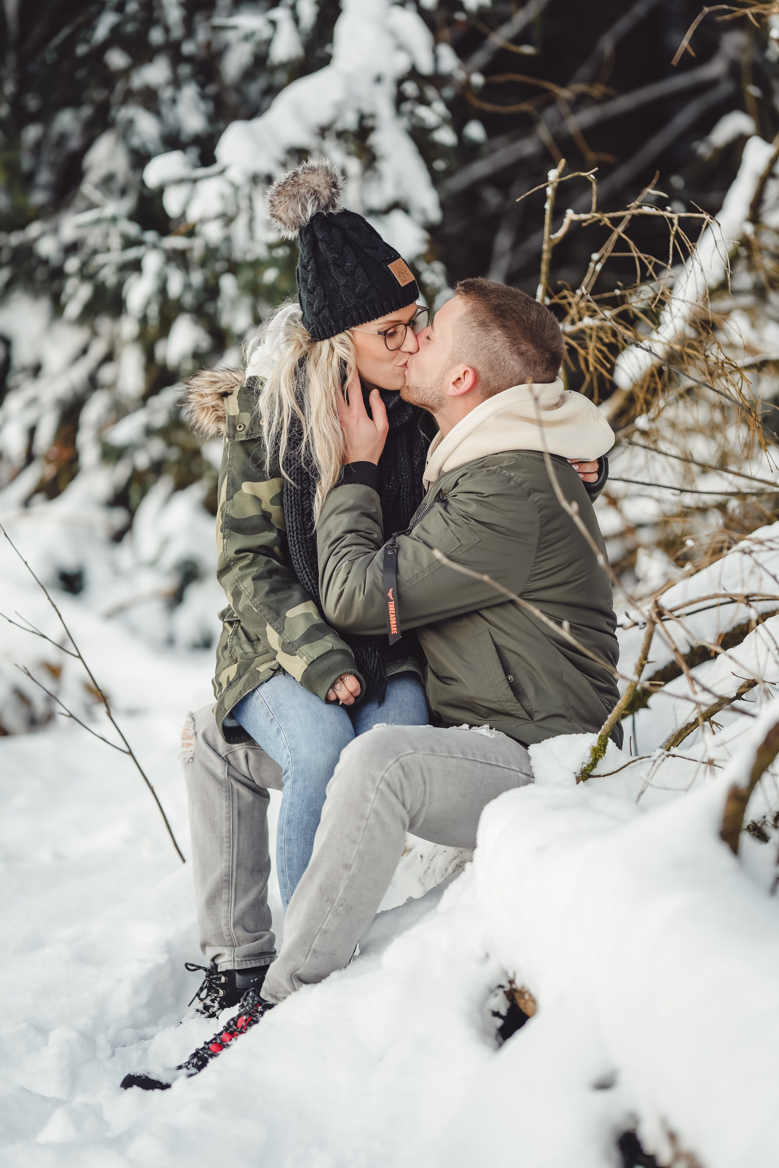 Winter Lovestory. Portraitfotografie in Gründau Elena Ohnstedt