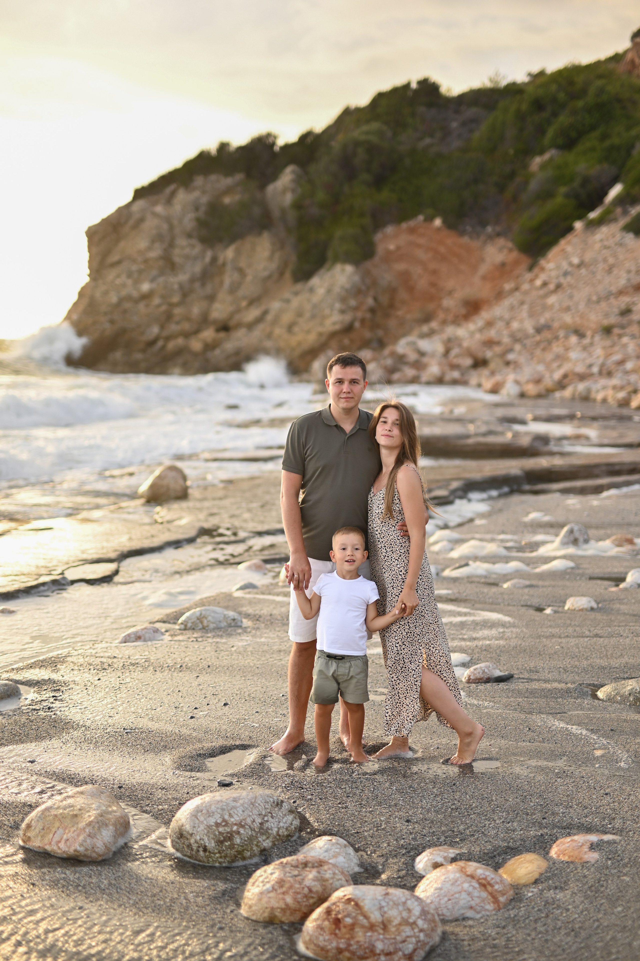 Семейная съемка на пляже Улаш. Фотограф в Алании (Аланье), Сиде, Манавгате. Турция