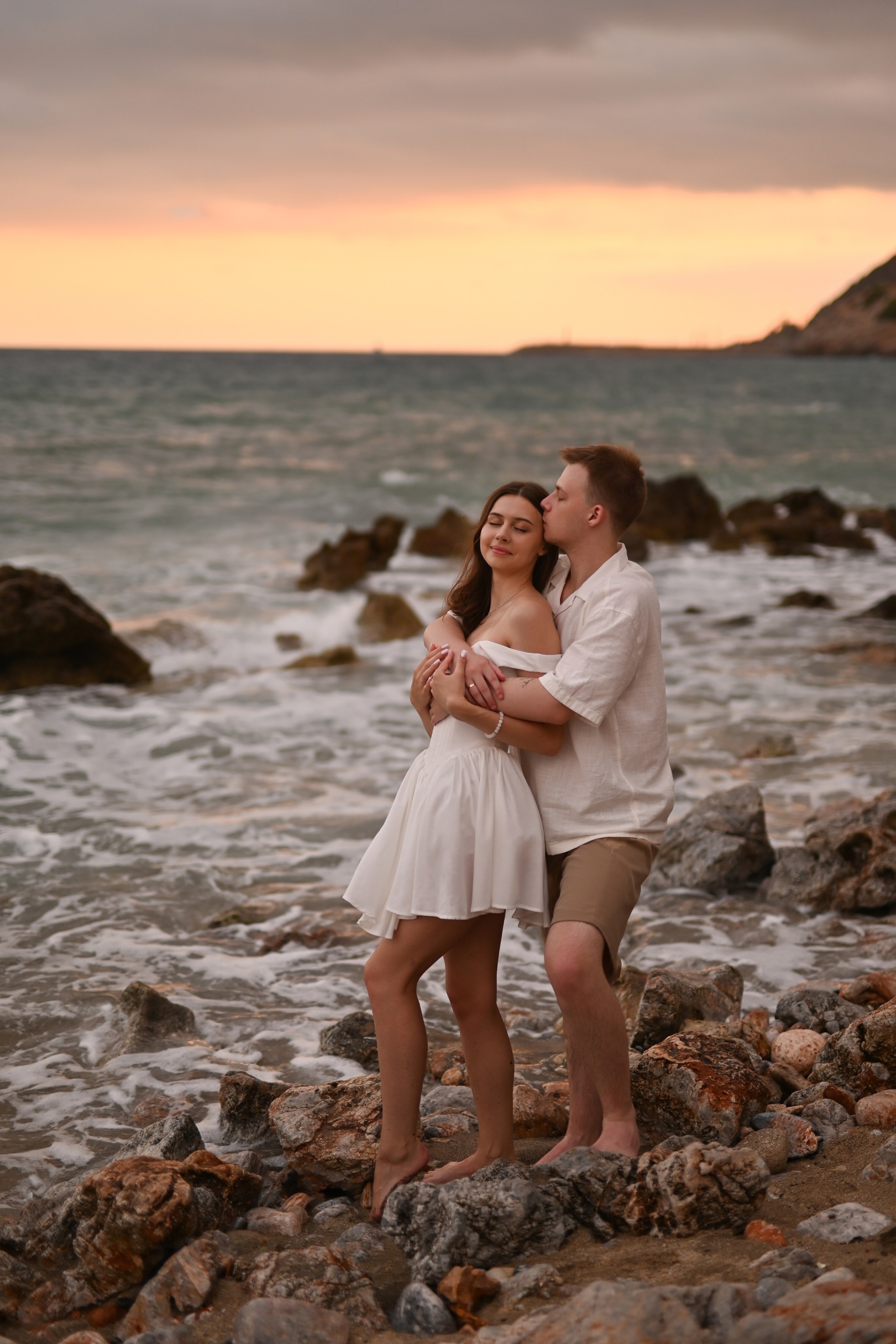 Love story на пляже Клеопатра. Фотограф в Алании (Аланье), Сиде, Манавгате. Турция