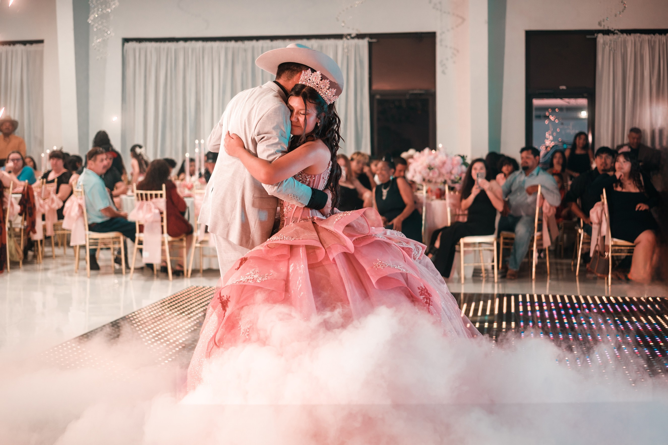 Dynamic choreographed celebration dance under stage lighting at Star Events