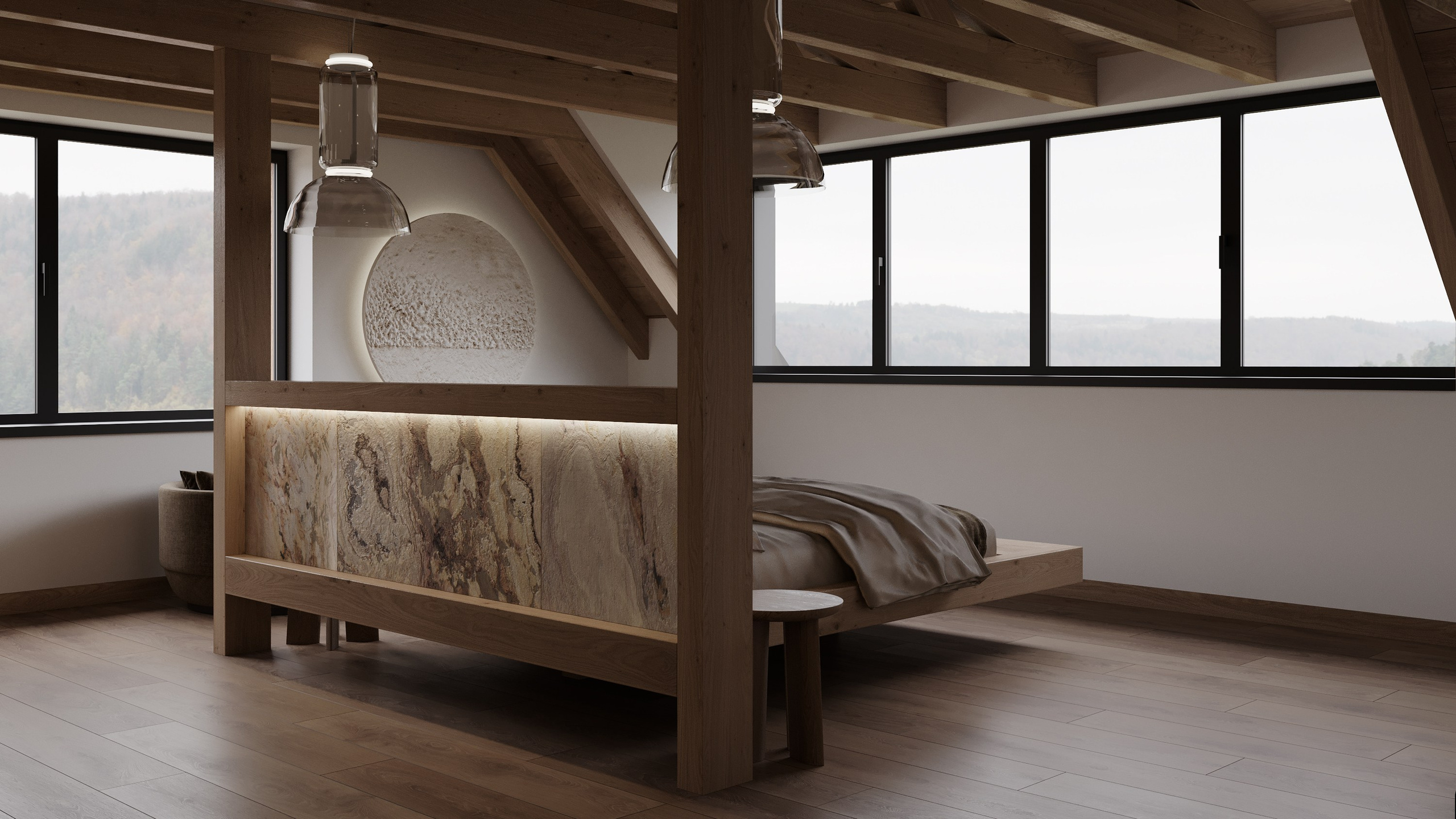 HOTELOVÝ POKOJ č.1 V HORSKÉ CHATĚ. Filipenka architects