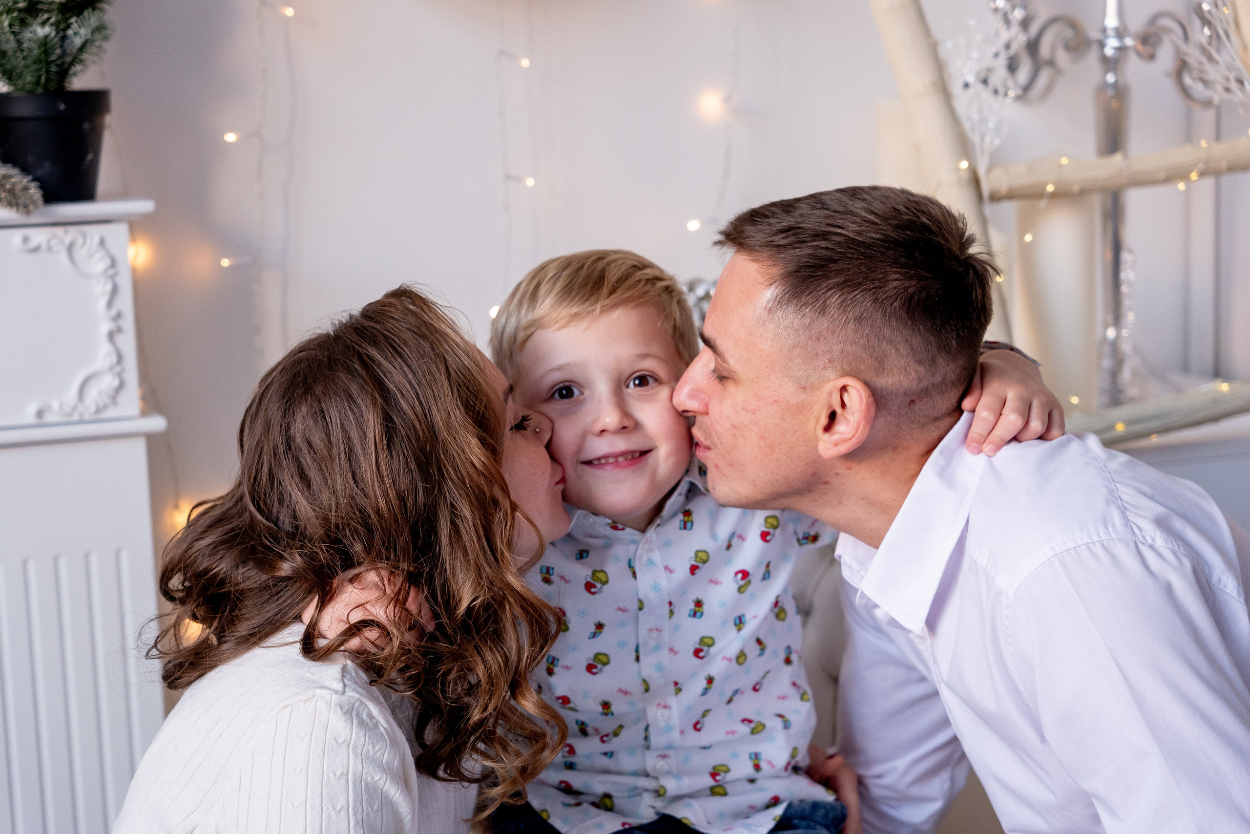 Rodina při focení v Teplicích