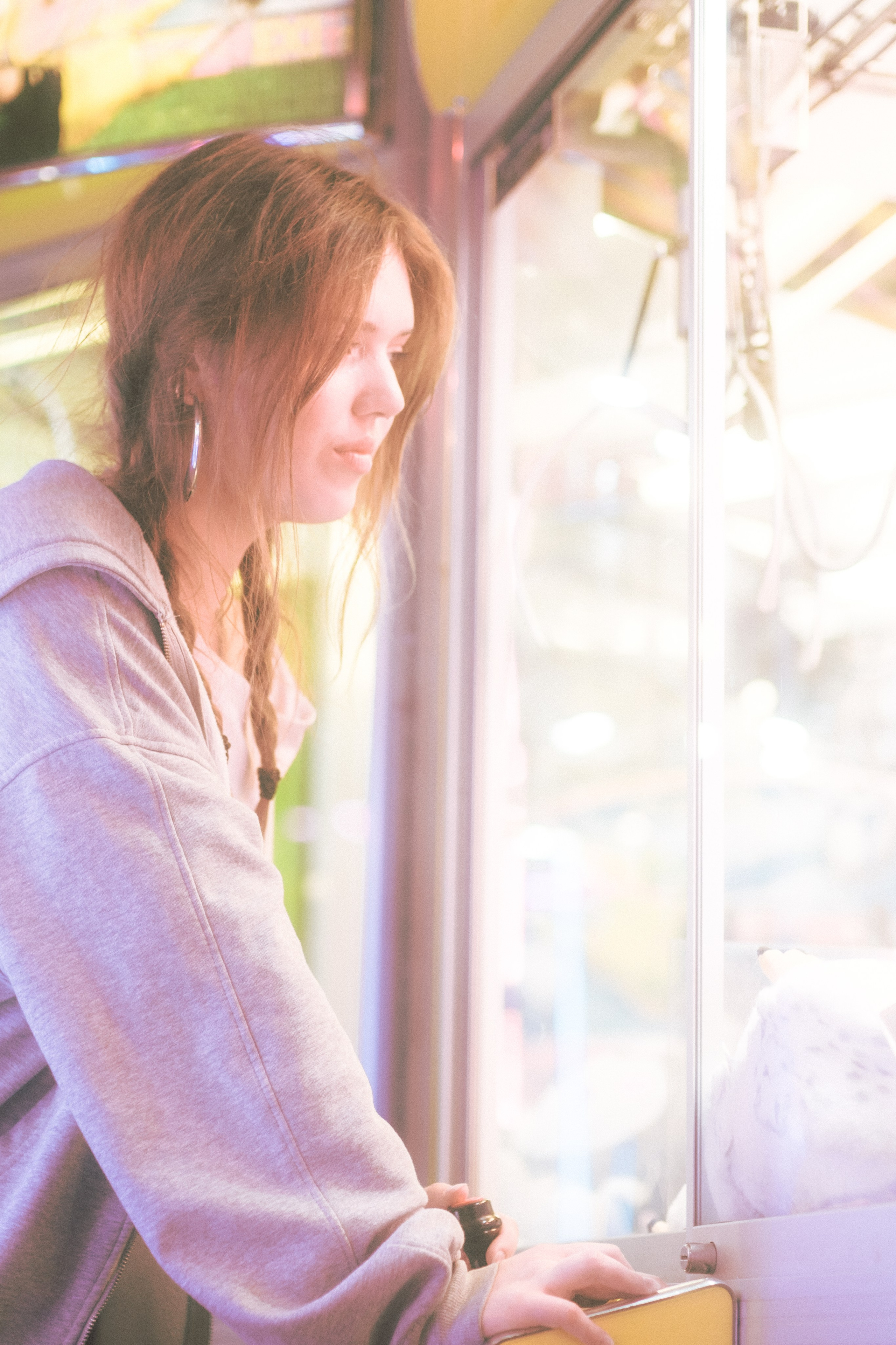 Alexandra at the Arcade | Neon Portrait Photography