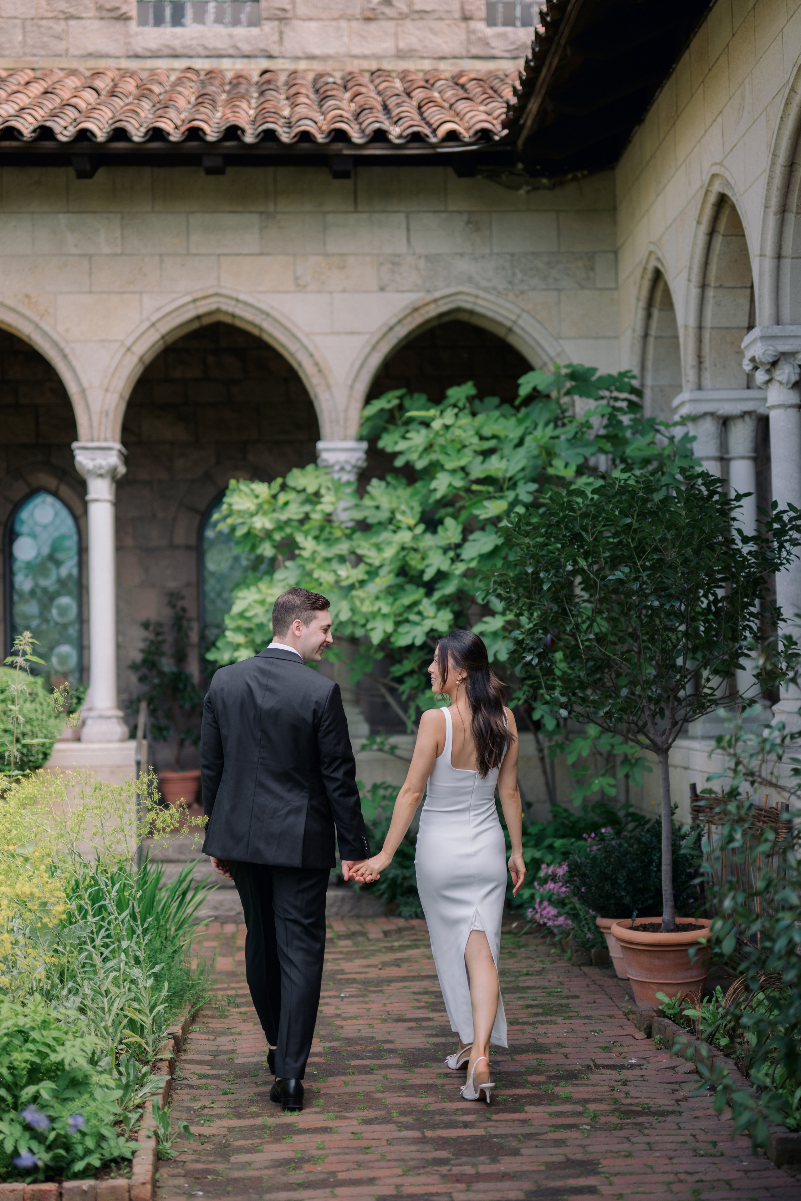 Jennifer & John. Engagement Photoshoot at The Cloisters, Fort Tryon Park