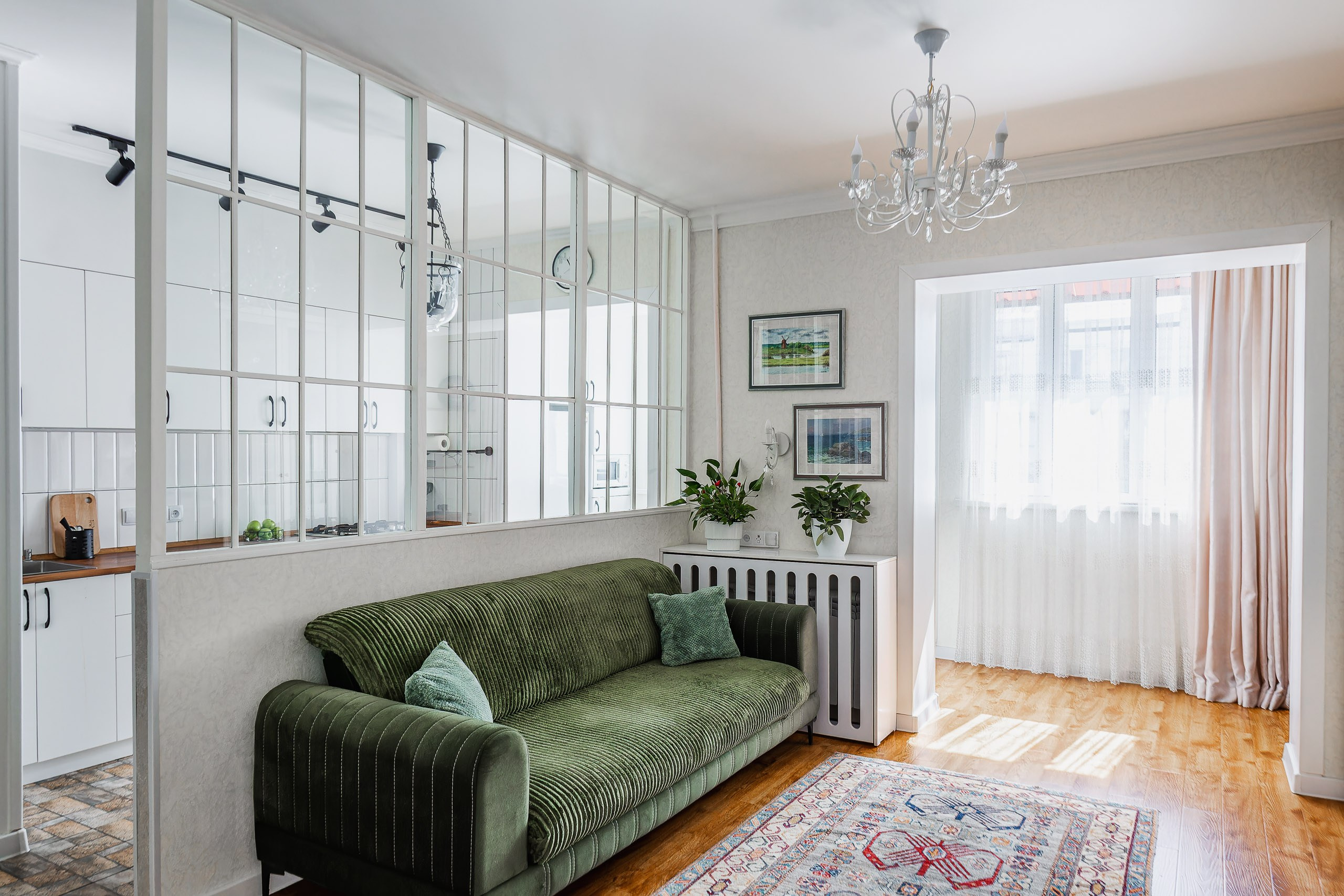 Interior photography Tashkent — stylish modern living room interior. 