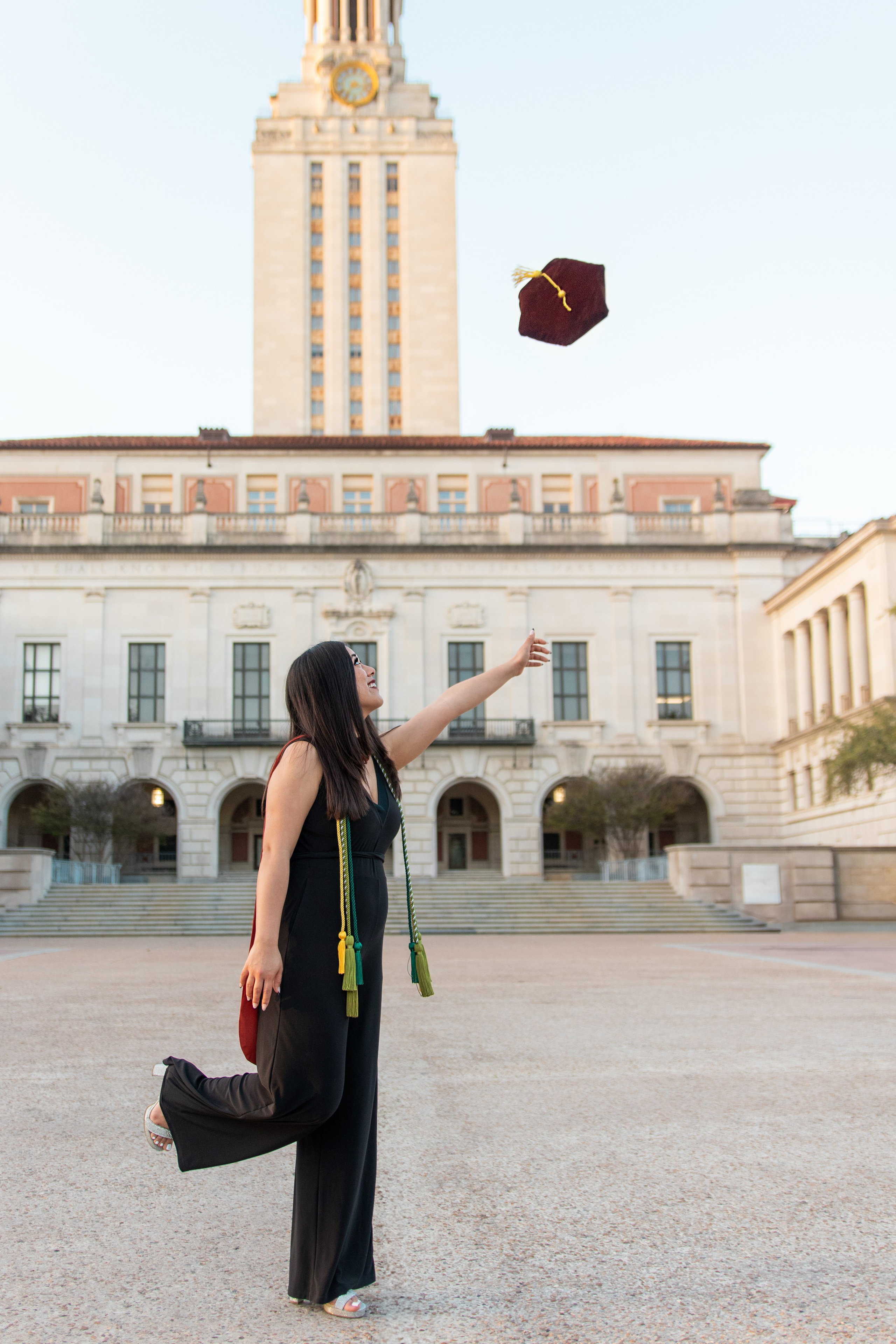Alexiss' graduation photoshoot at the University of Texas Austin