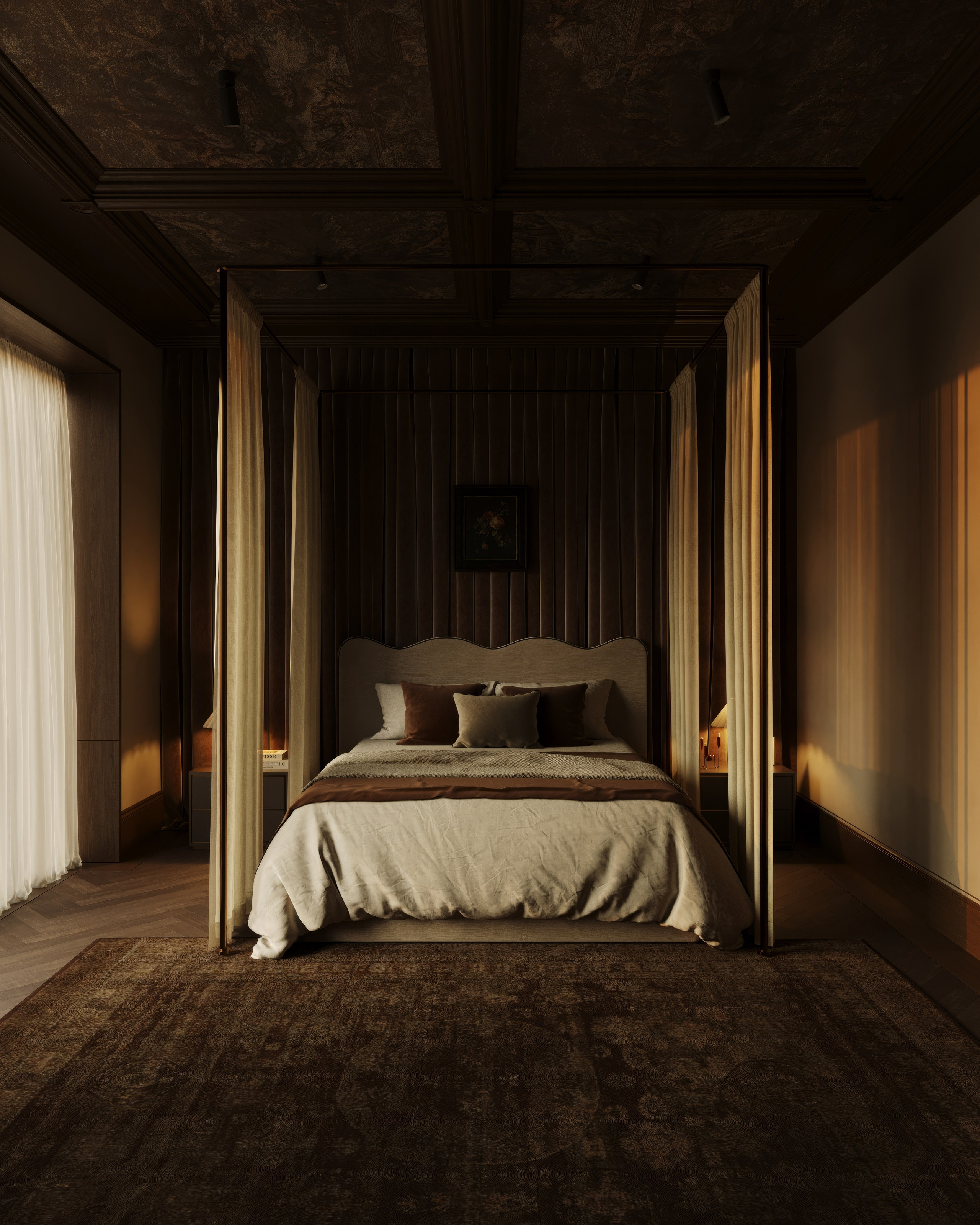 [AS] Dark Elegance Bedroom. Anastasia Sorochin| 3d Visualization