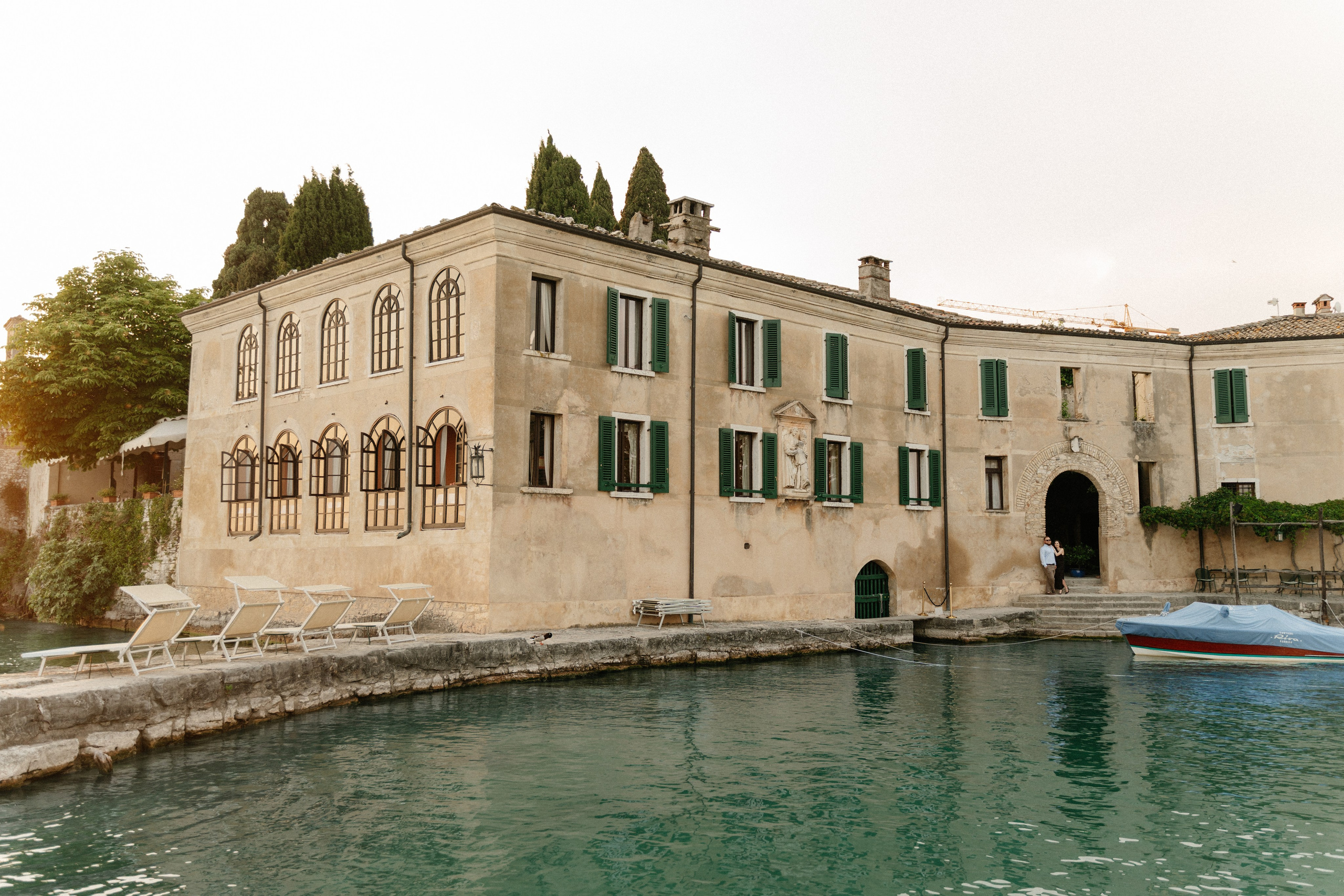Emotional engagement photography at Lake Garda with panoramic views near Punta san vigilio