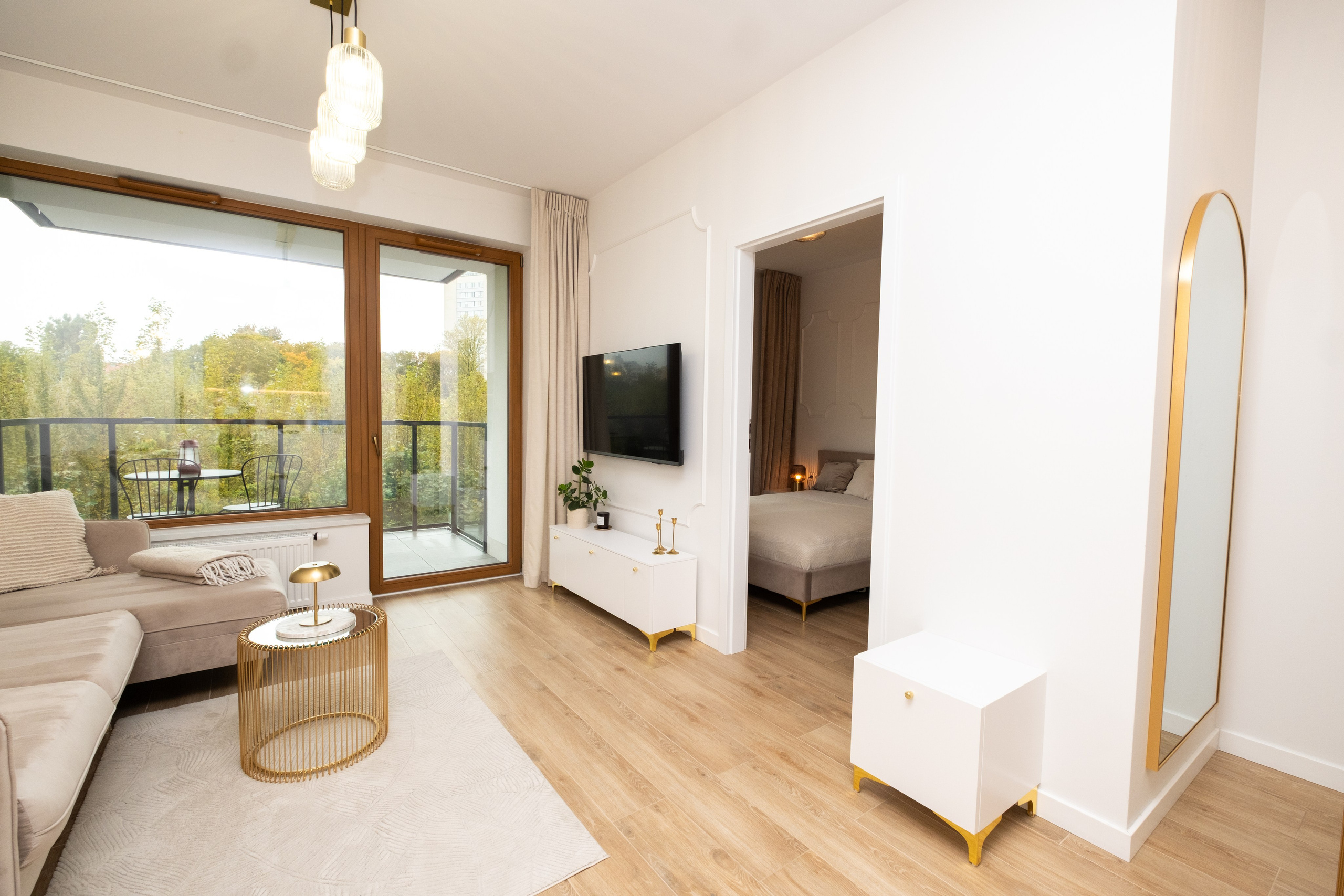 Przytulny apartament z tarasem — Zdjęcia nieruchomości. Fotograf nieruchomości