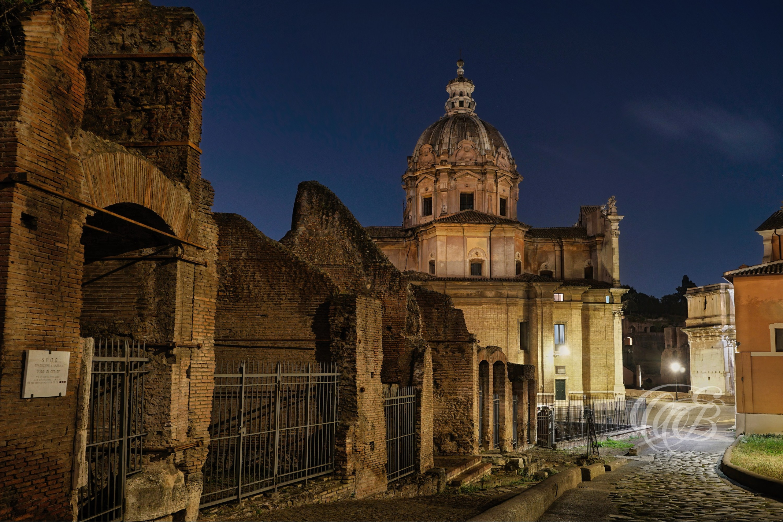 Photography of Italy — Rome, Clivus Argentarius Ancient Roman Street at Night — Eduardo Bartoli Fine Art & Travel Photography