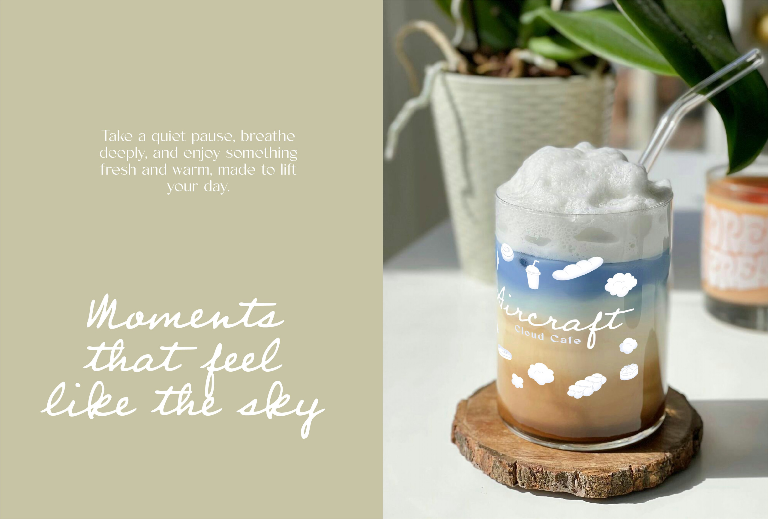 Aircraft Cloud Cafe. Helen Reveur | Illustrator & Brand Designer | Ready-Made & Custom Illustrations