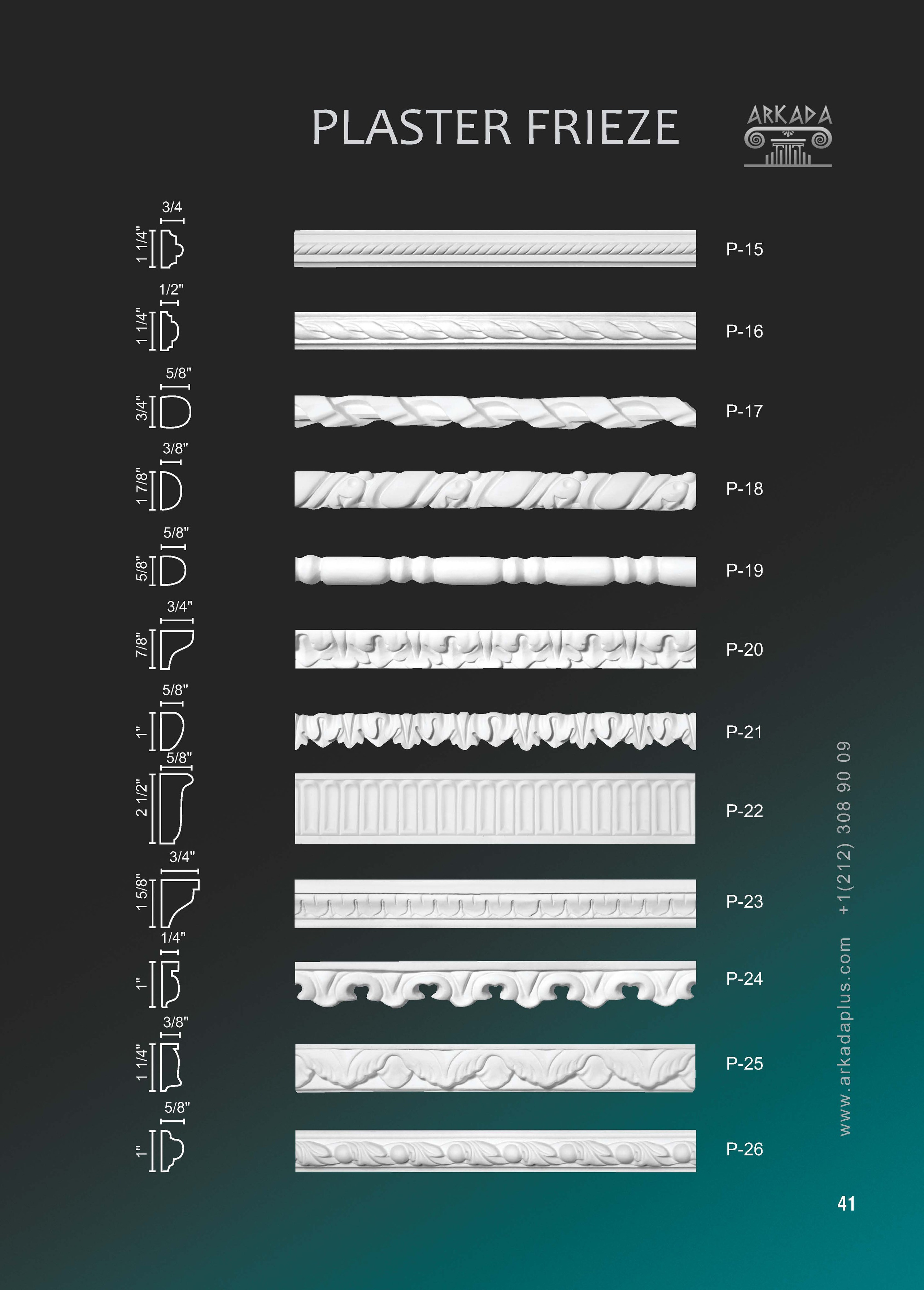 Catalog pages. Plaster molding