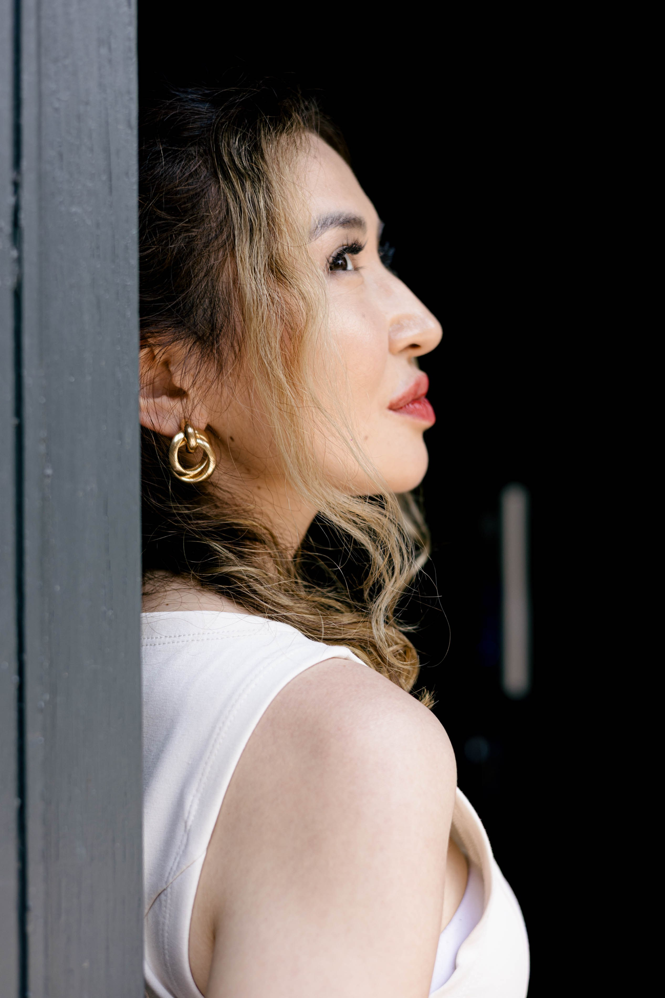 Profile portrait with soft natural light