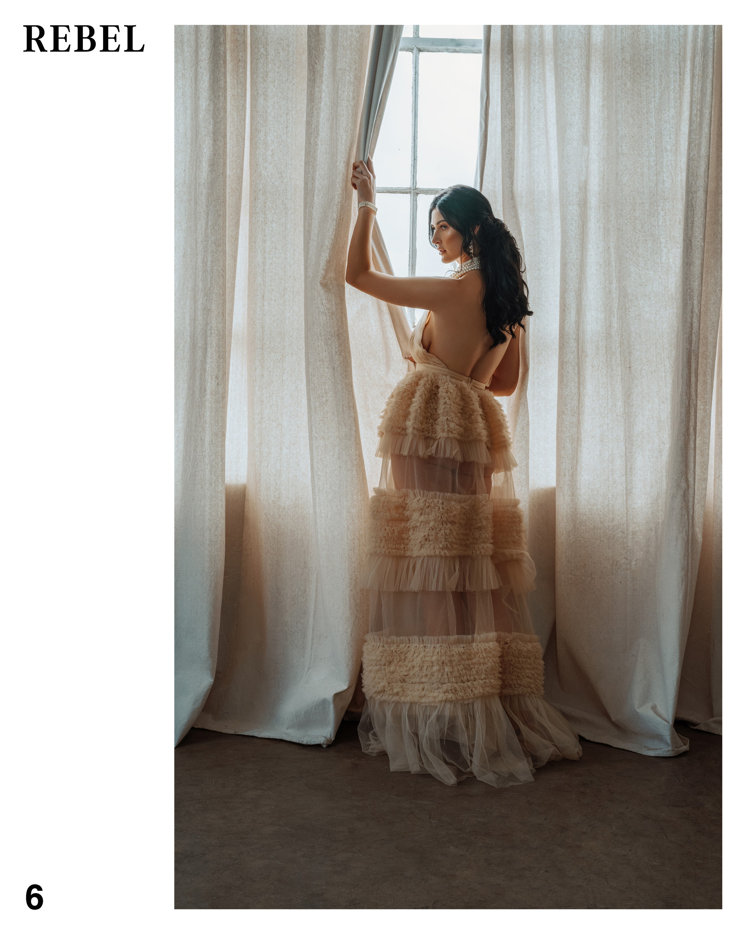 Glamorous beauty image professionally retouched for publication