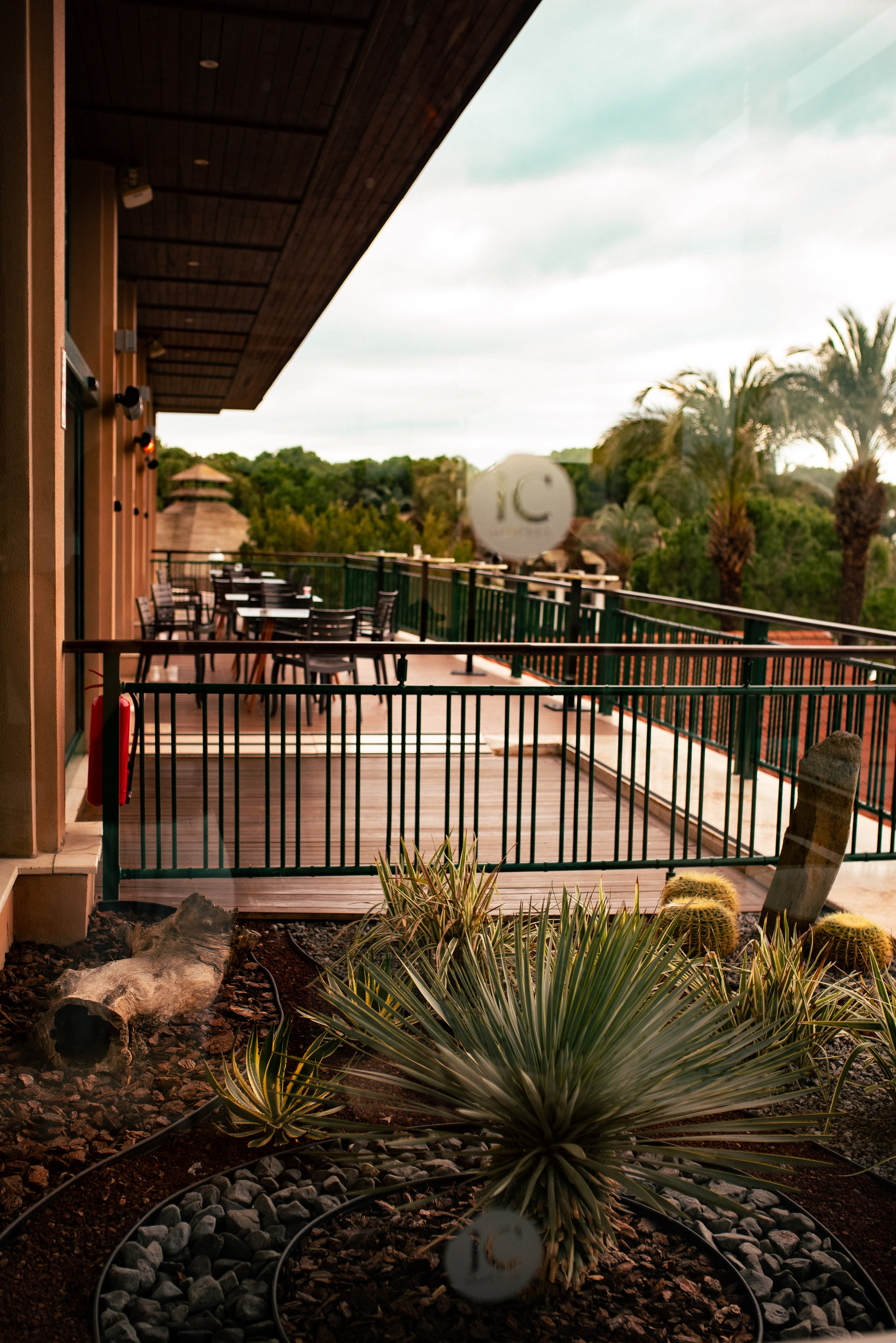 Terrace view at IC Hotels Santai Family Resort in Antalya photographed by professional hotel photographer