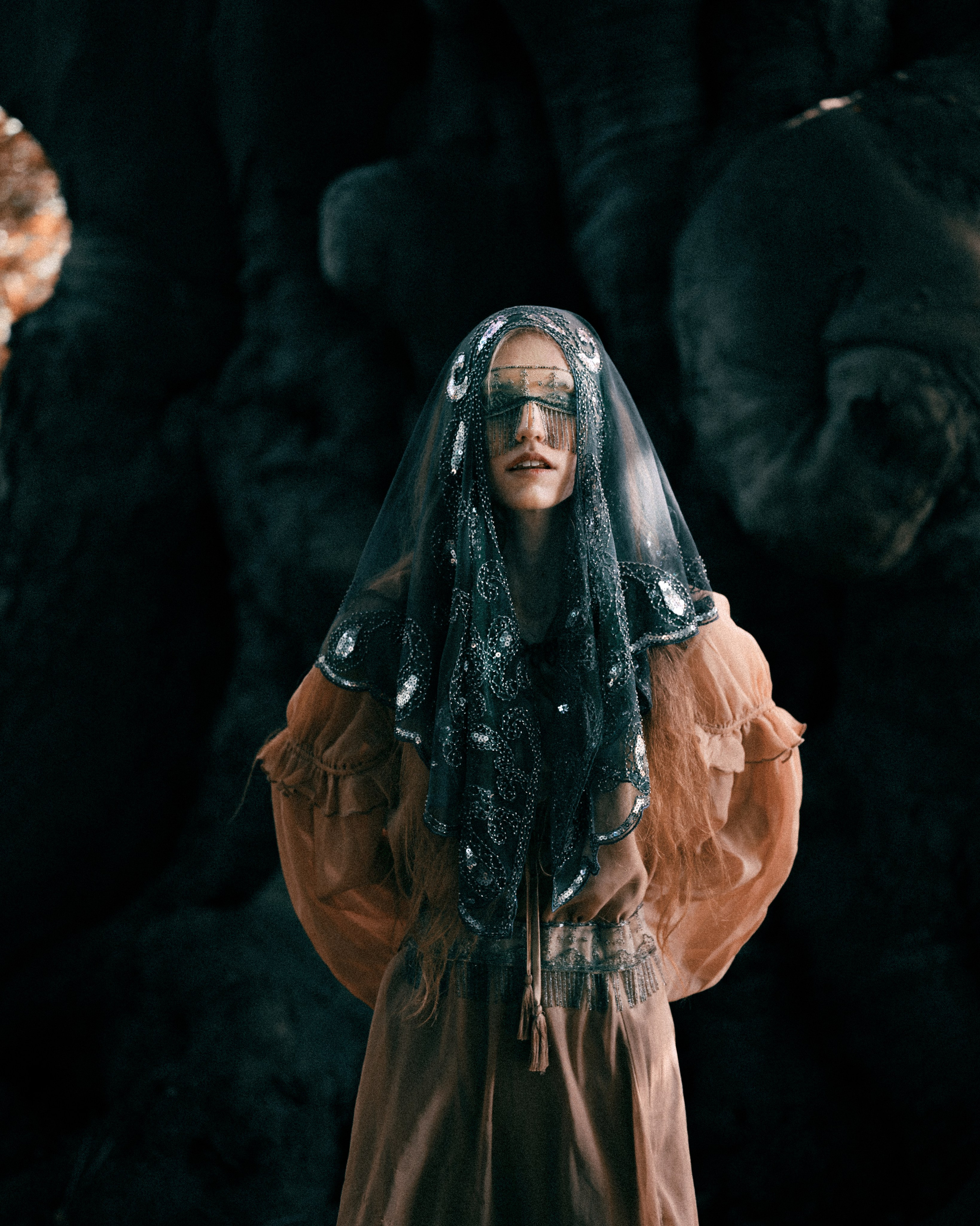 Fantasy Photoshoot in a Medieval Castle in ethereal light. Moth & Moss Photography