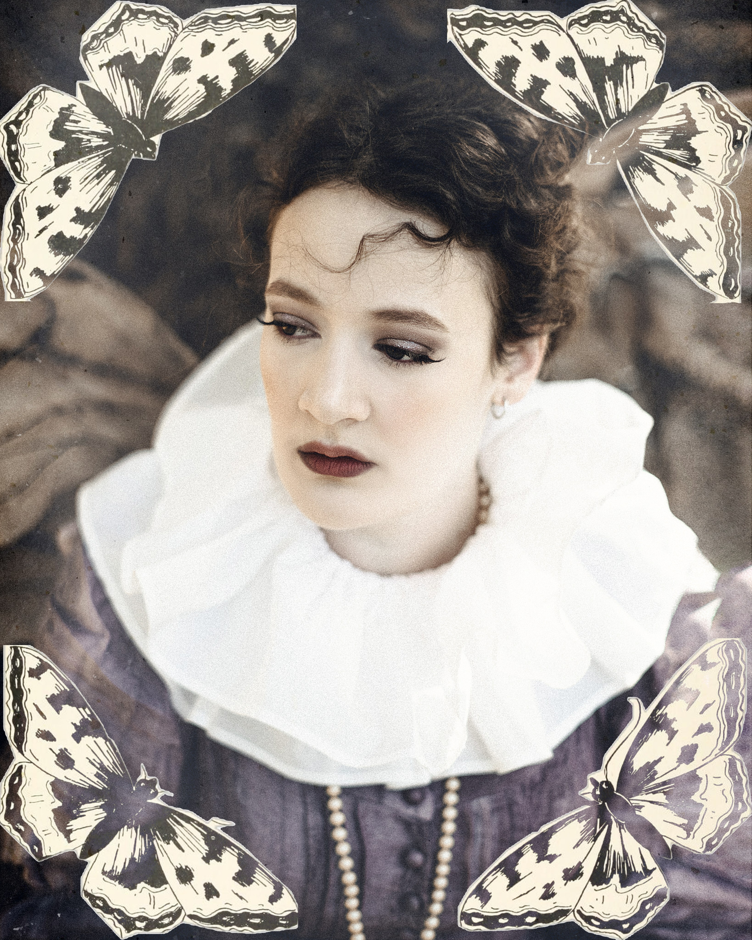 Vintage Moth Costume Photoshoot in London. Moth & Moss Photography