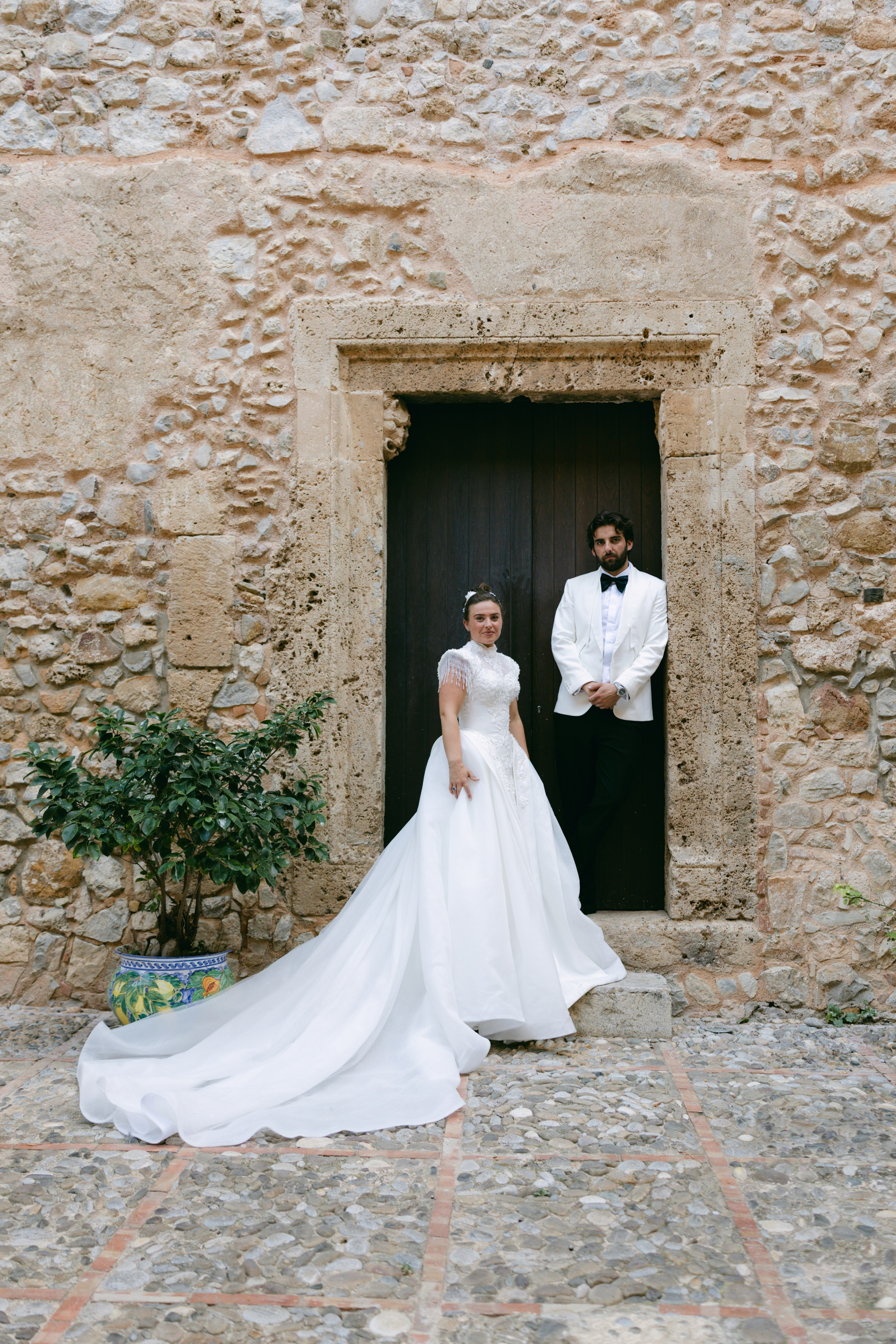 Wedding in Italy, sicily at castello lanza di banciforte on 35mm film and digital