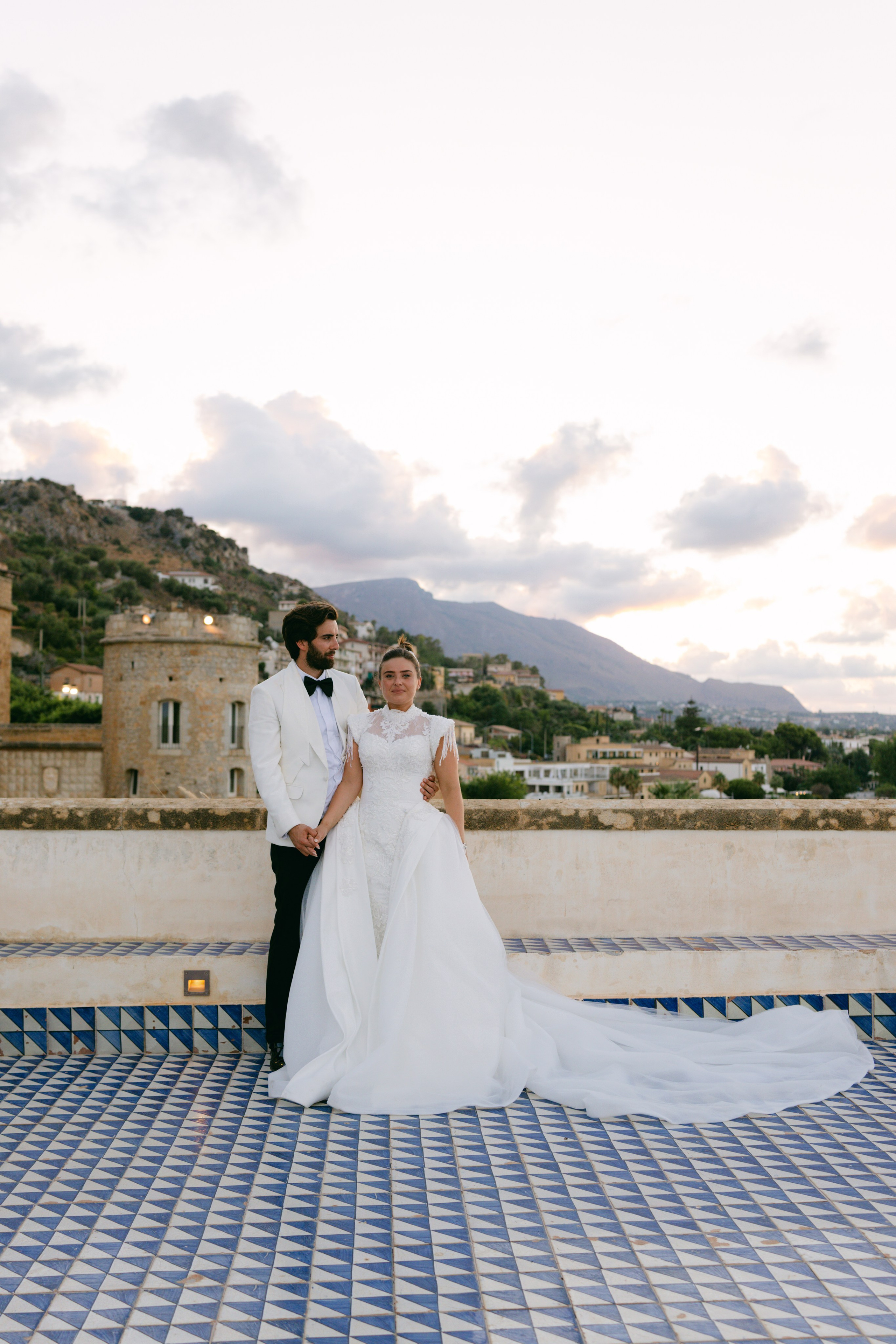 Wedding in Italy, sicily at castello lanza di banciforte on 35mm film and digital
