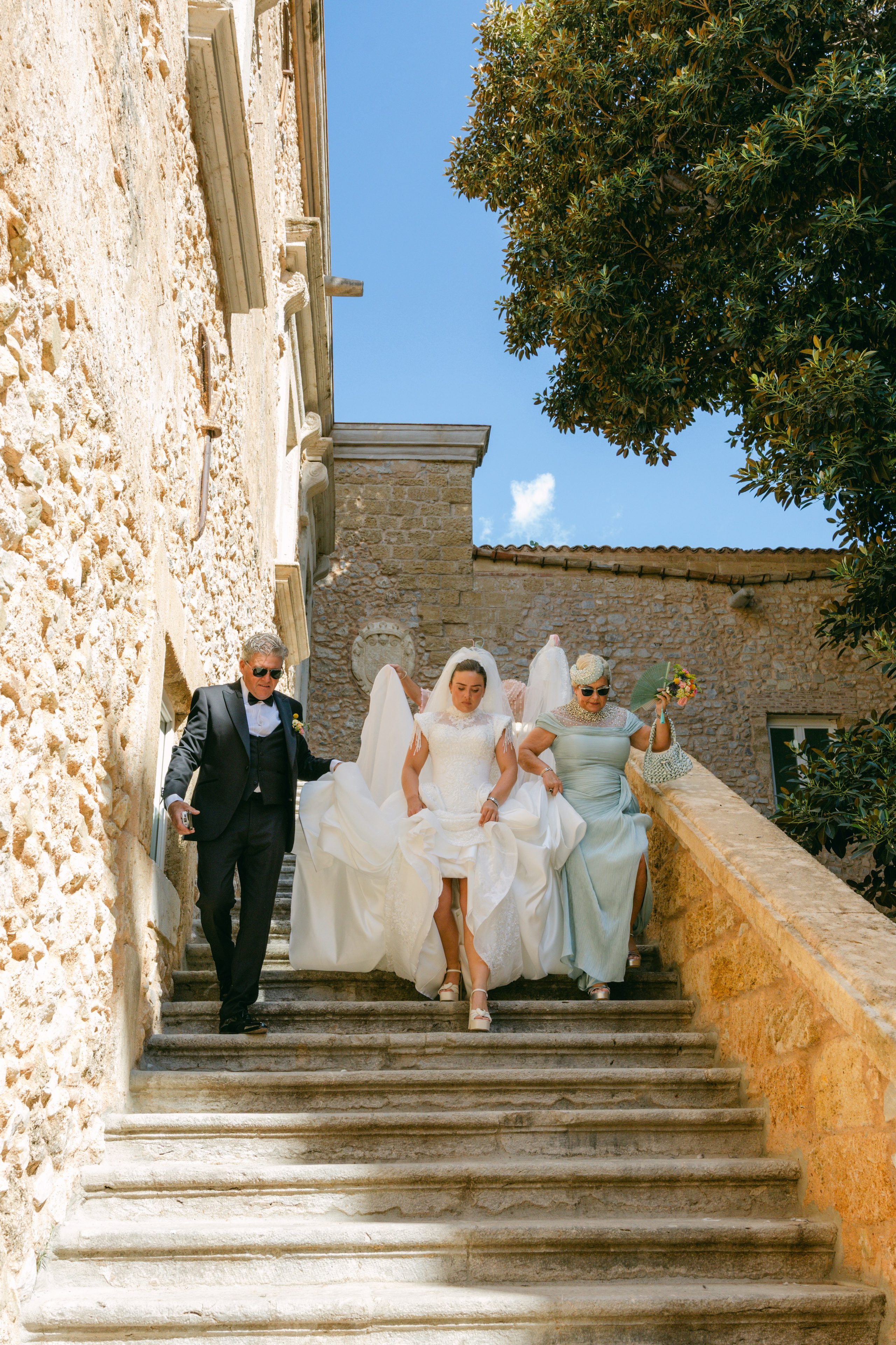 Wedding in Italy, sicily at castello lanza di banciforte on 35mm film and digital