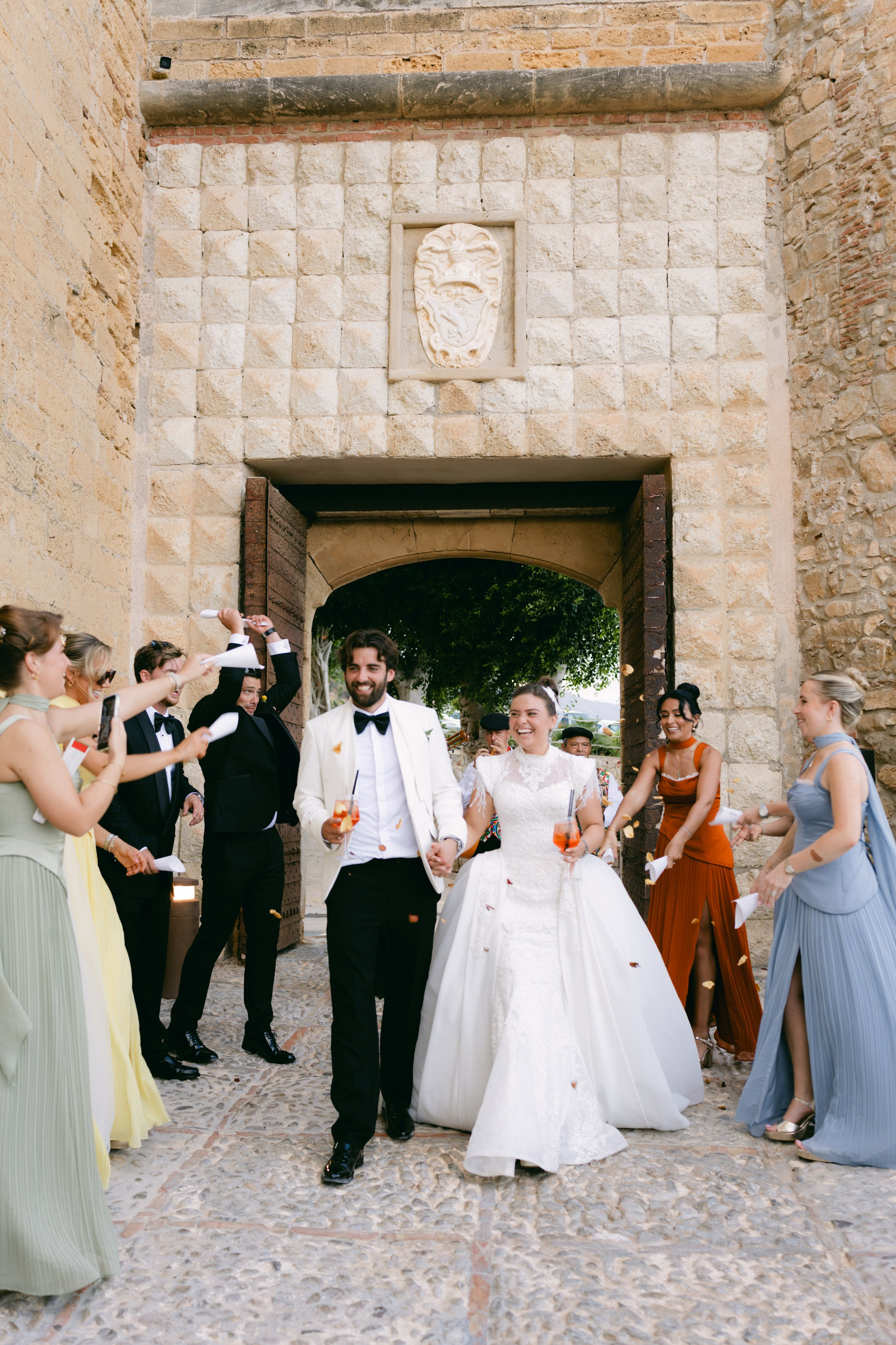 Wedding in Italy, sicily at castello lanza di banciforte on 35mm film and digital