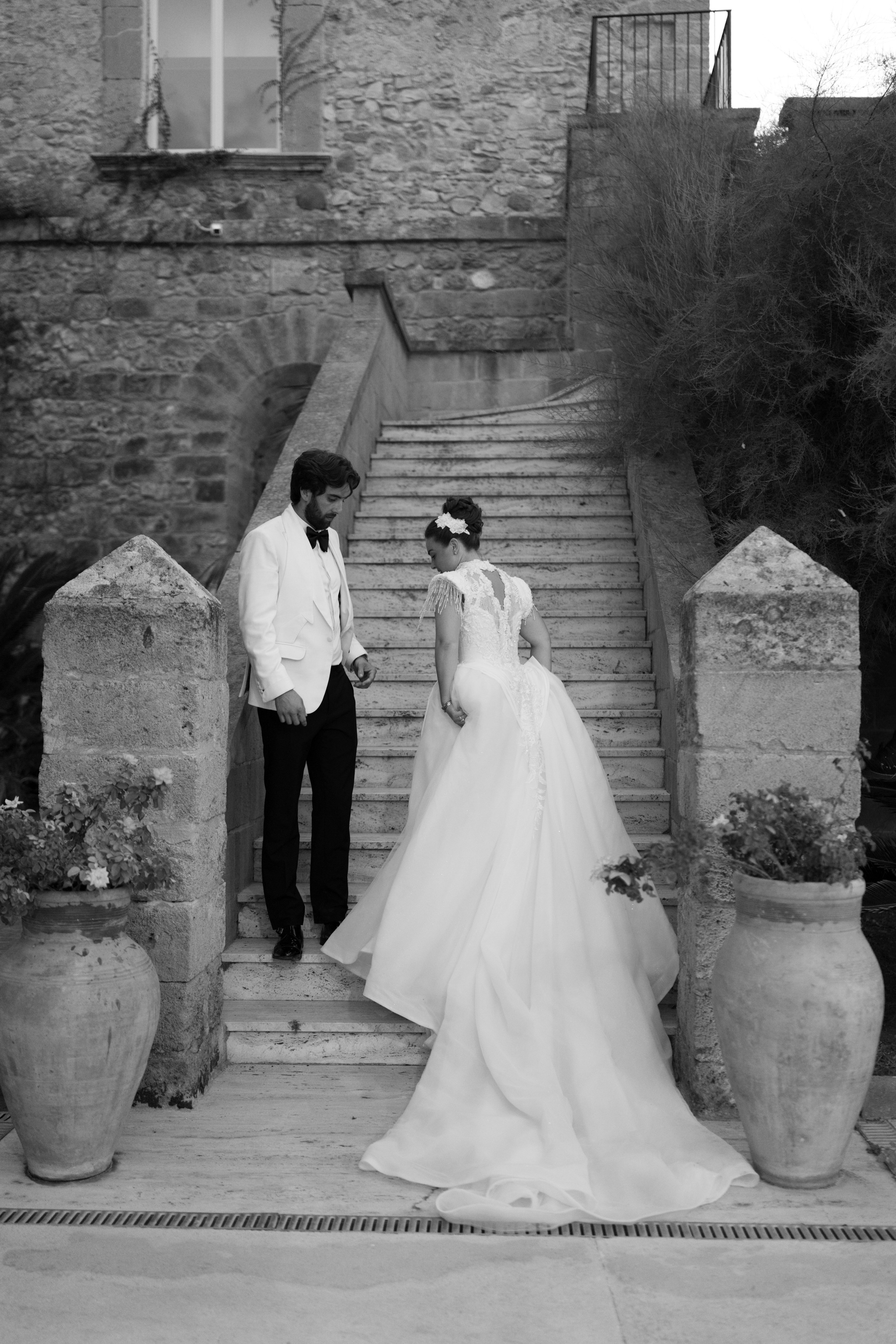 Wedding in Italy, sicily at castello lanza di banciforte on 35mm film and digital