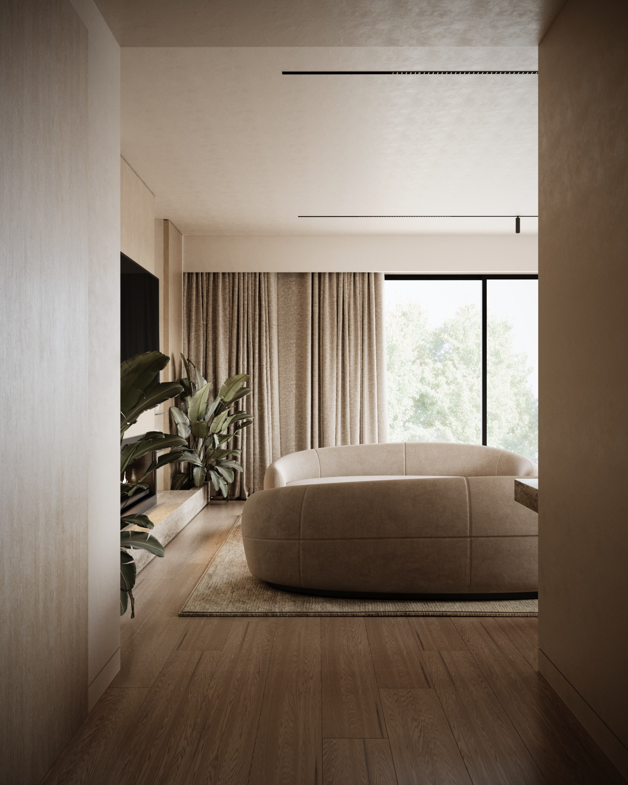 House in LA / Anna Design LA. Interior designer / visualizer Lisa Oputina