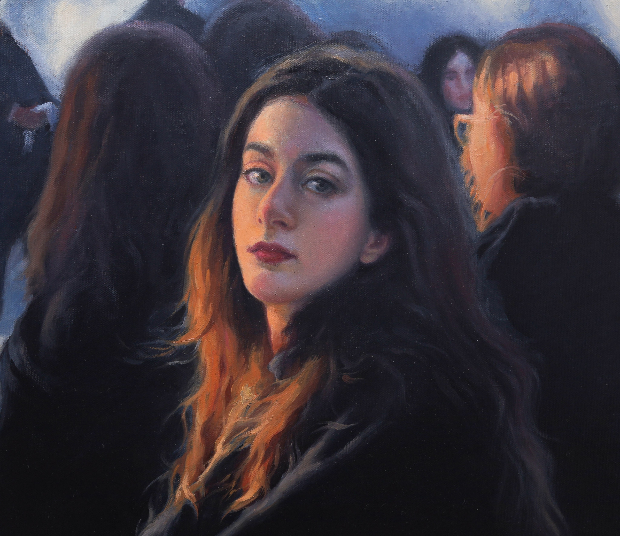 The White Ribbon, oil painting, Barbara Cabral. Barbara Cabral