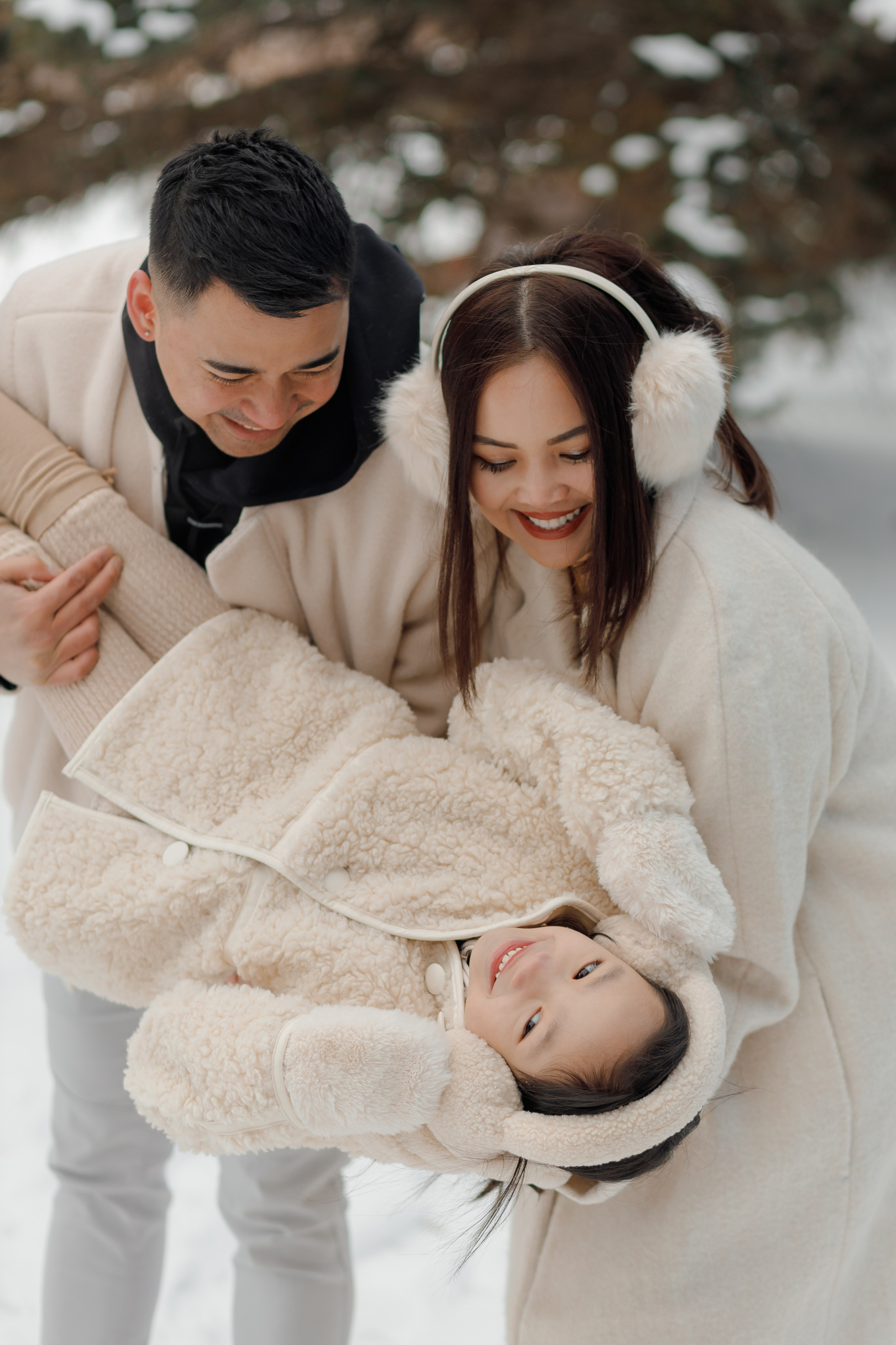 Family winter story. Home