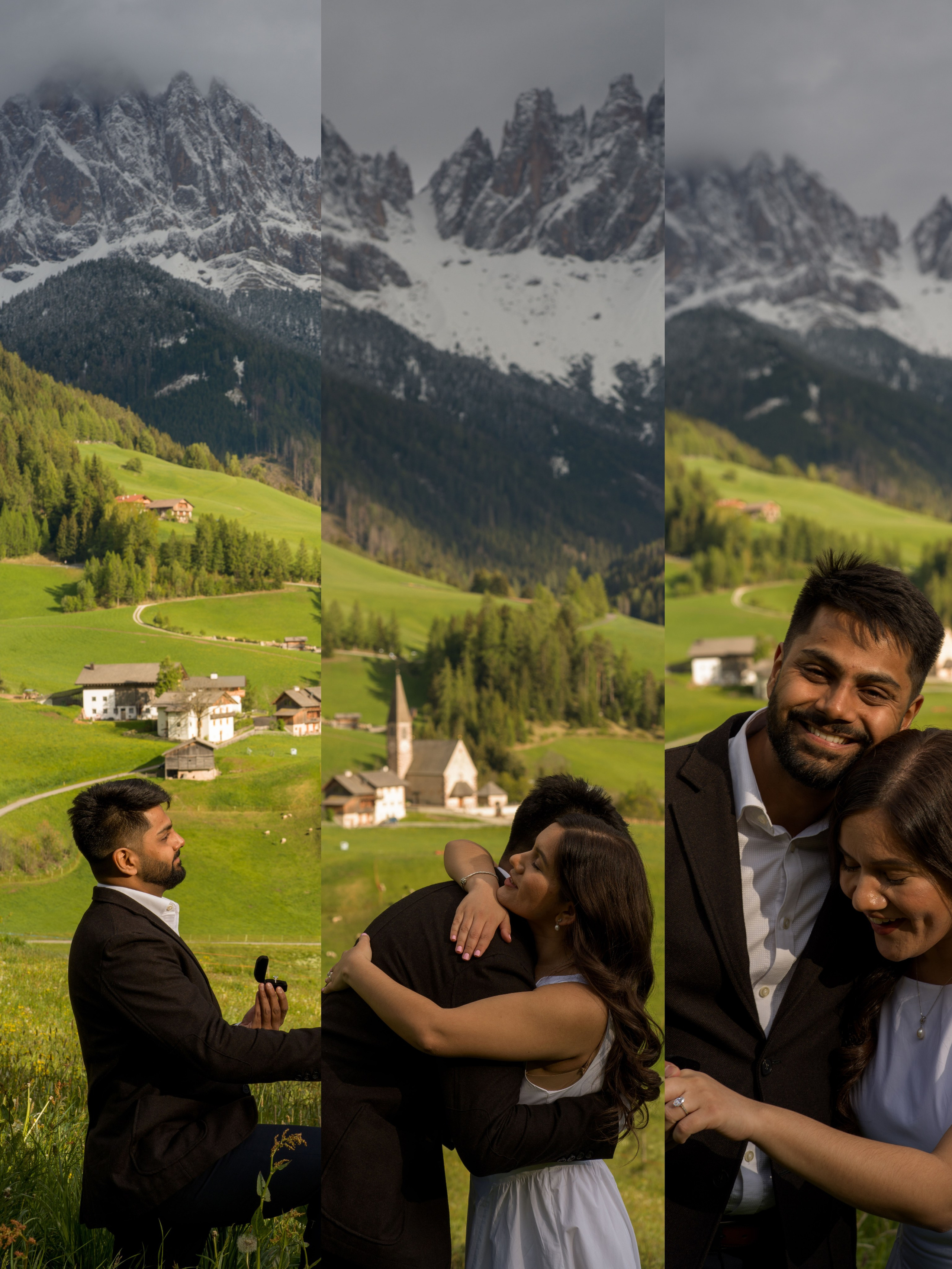 Proposal, Santa Maddalena Church, the Dolomites