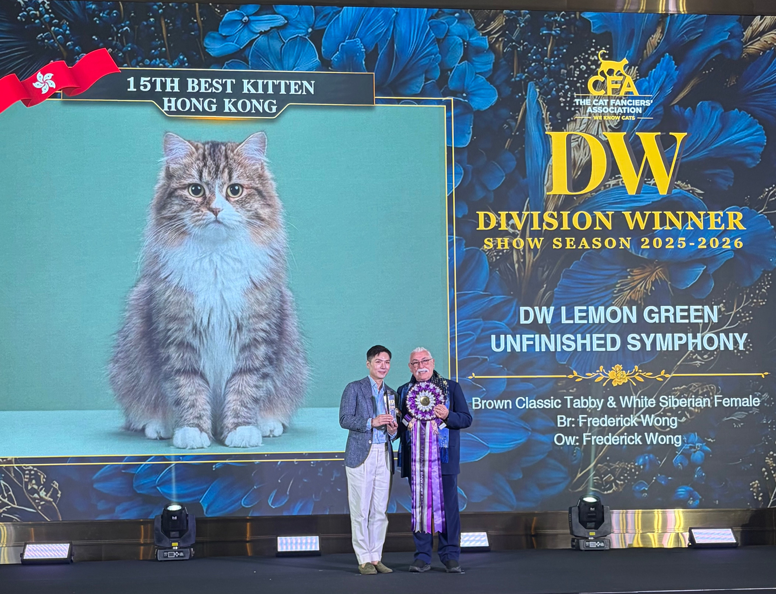 2025-26 CFA International Division Banquet. LEMON GREEN SIBERIANS 香港西伯利亞貓舍