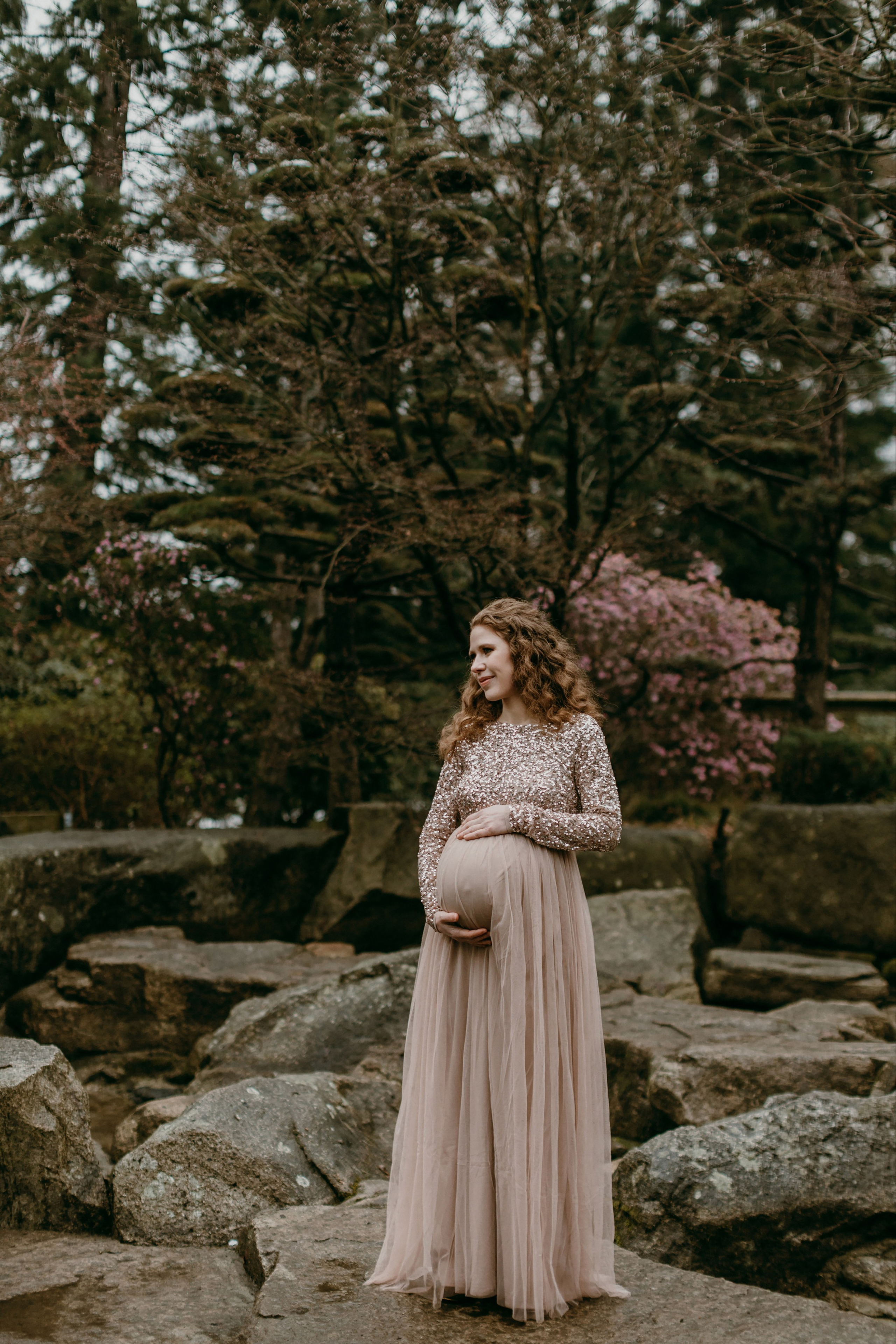 Babybauch-Fotoshooting in Planten un Blomen in Hamburg. Maria Chistyakovа — Fotografin in Karlsruhe, Baden-Baden und Umgebung