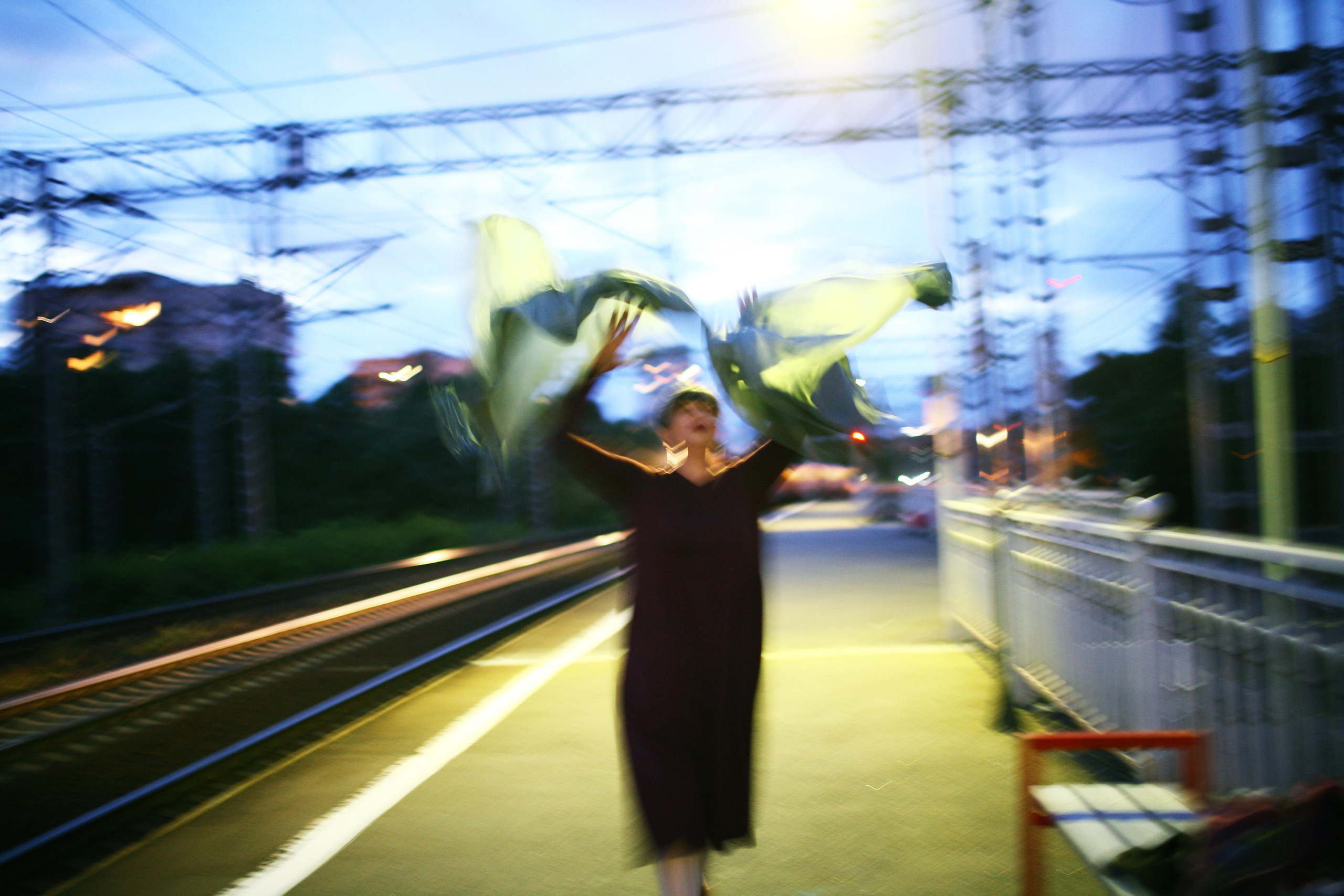 Anna and the fire. Victoria Dini. Art photography in London / Folkestone, UK