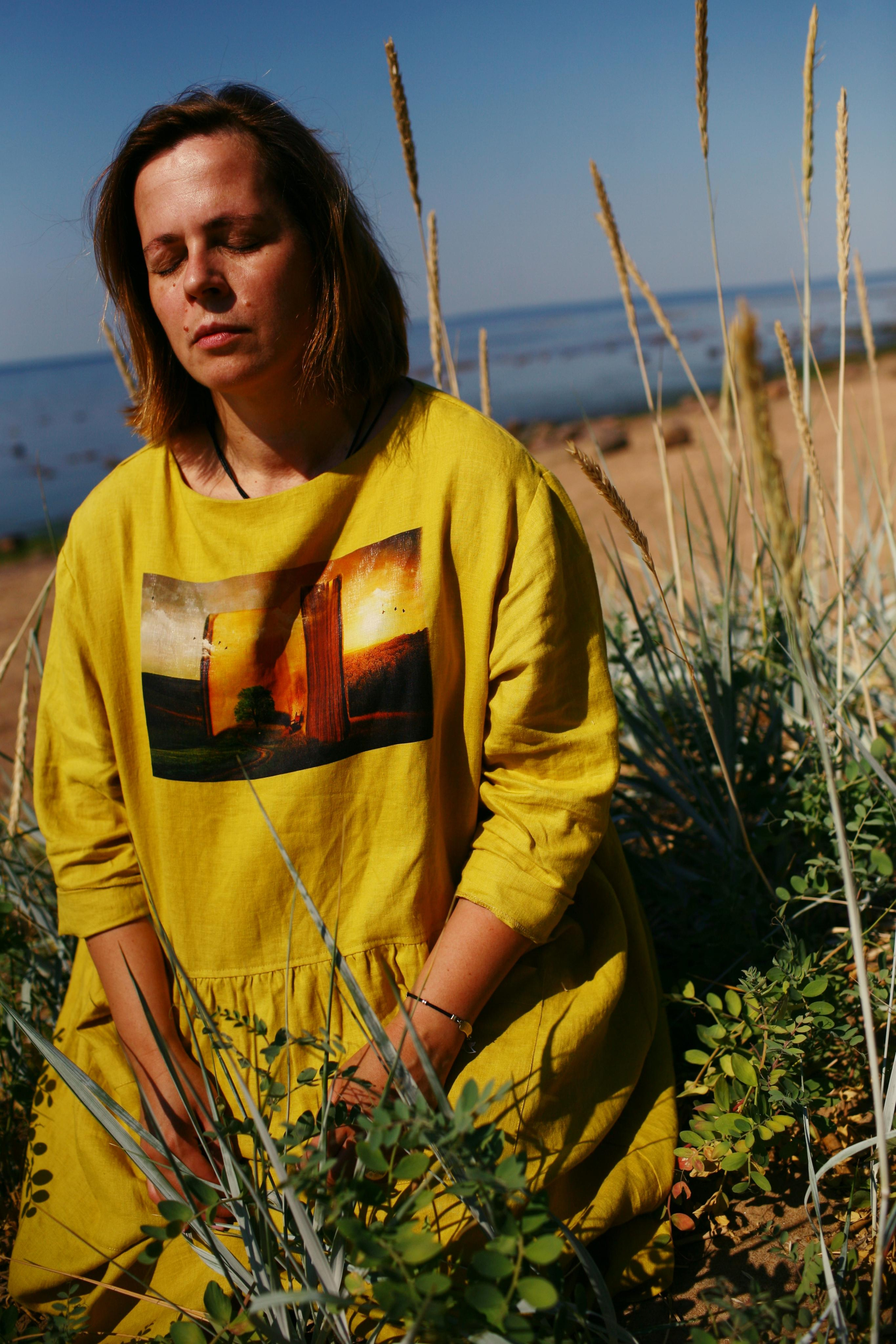 Anna, by herself. Stones and sand. Victoria Dini. Art photography in London / Folkestone, UK