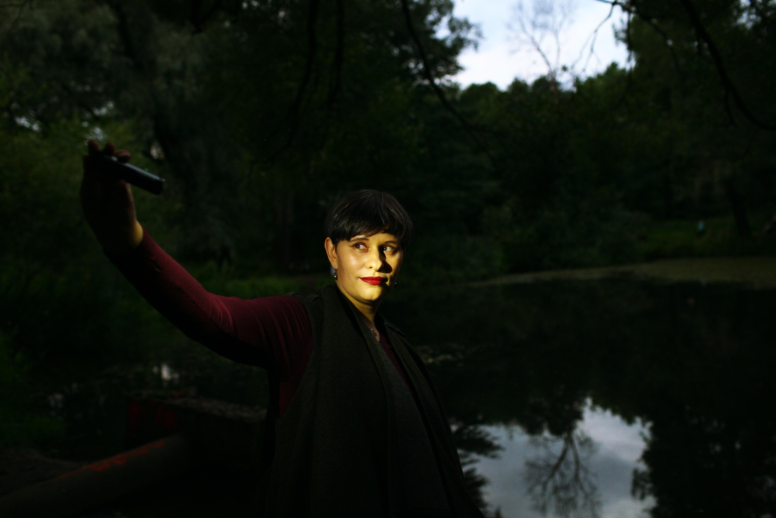 Anna and the fire. Victoria Dini. Art photography in London / Folkestone, UK