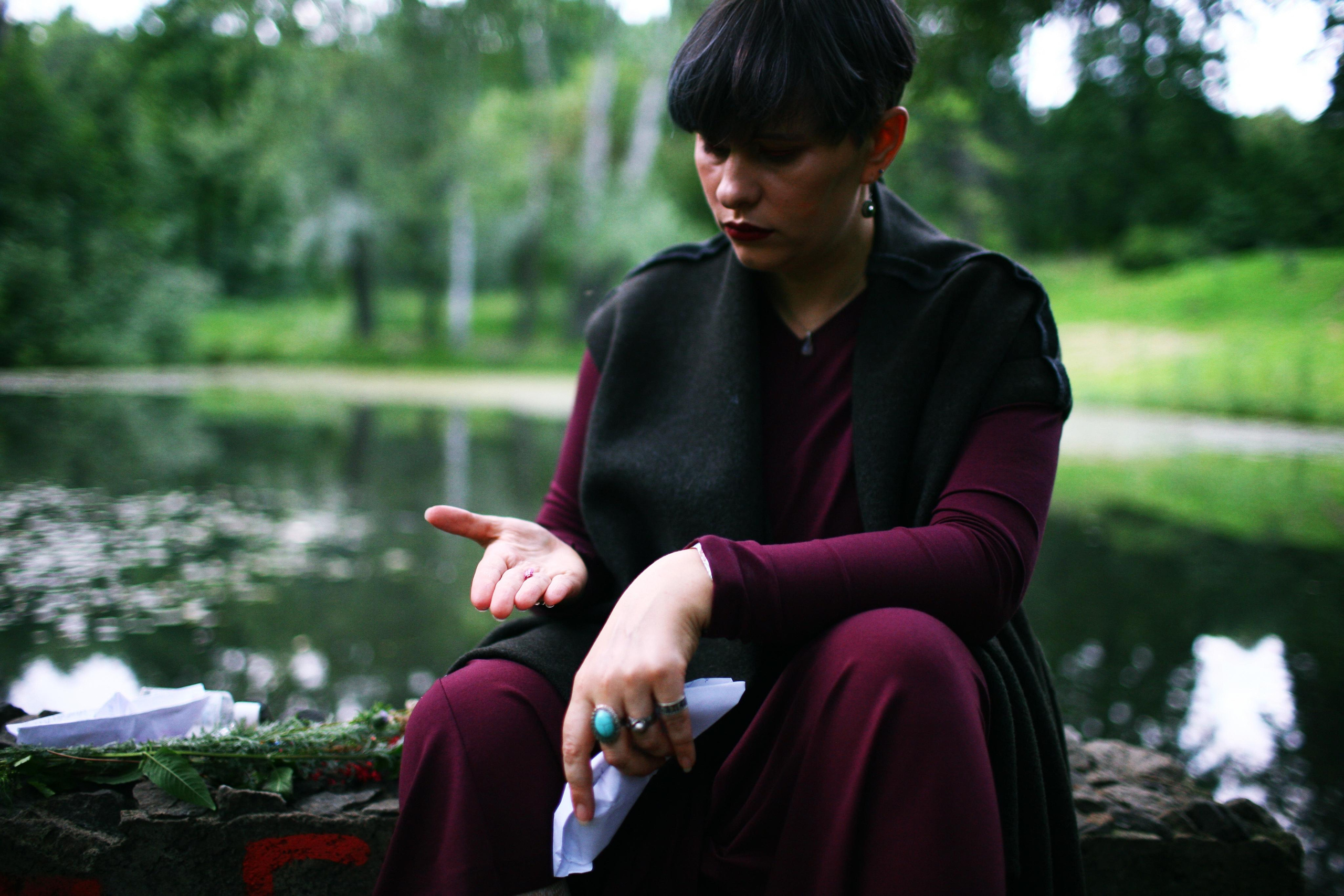 Anna and the fire. Victoria Dini. Art photography in London / Folkestone, UK