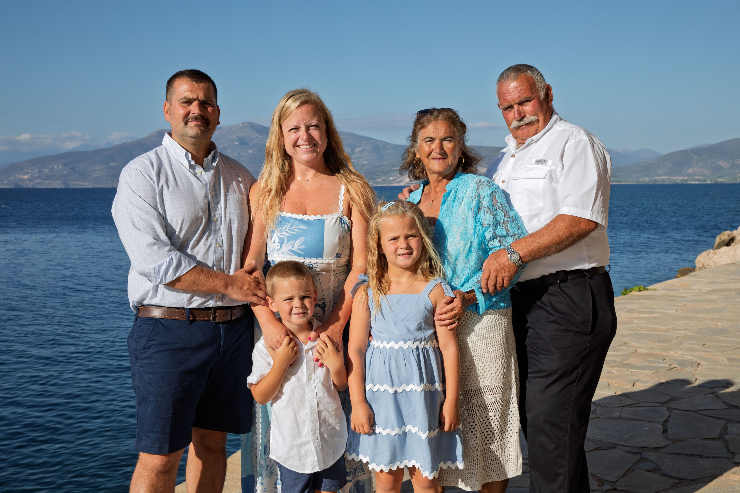 Family Kordalis (USA - Greece). Photographer Anya Khasapi. Nafplio, Greece
