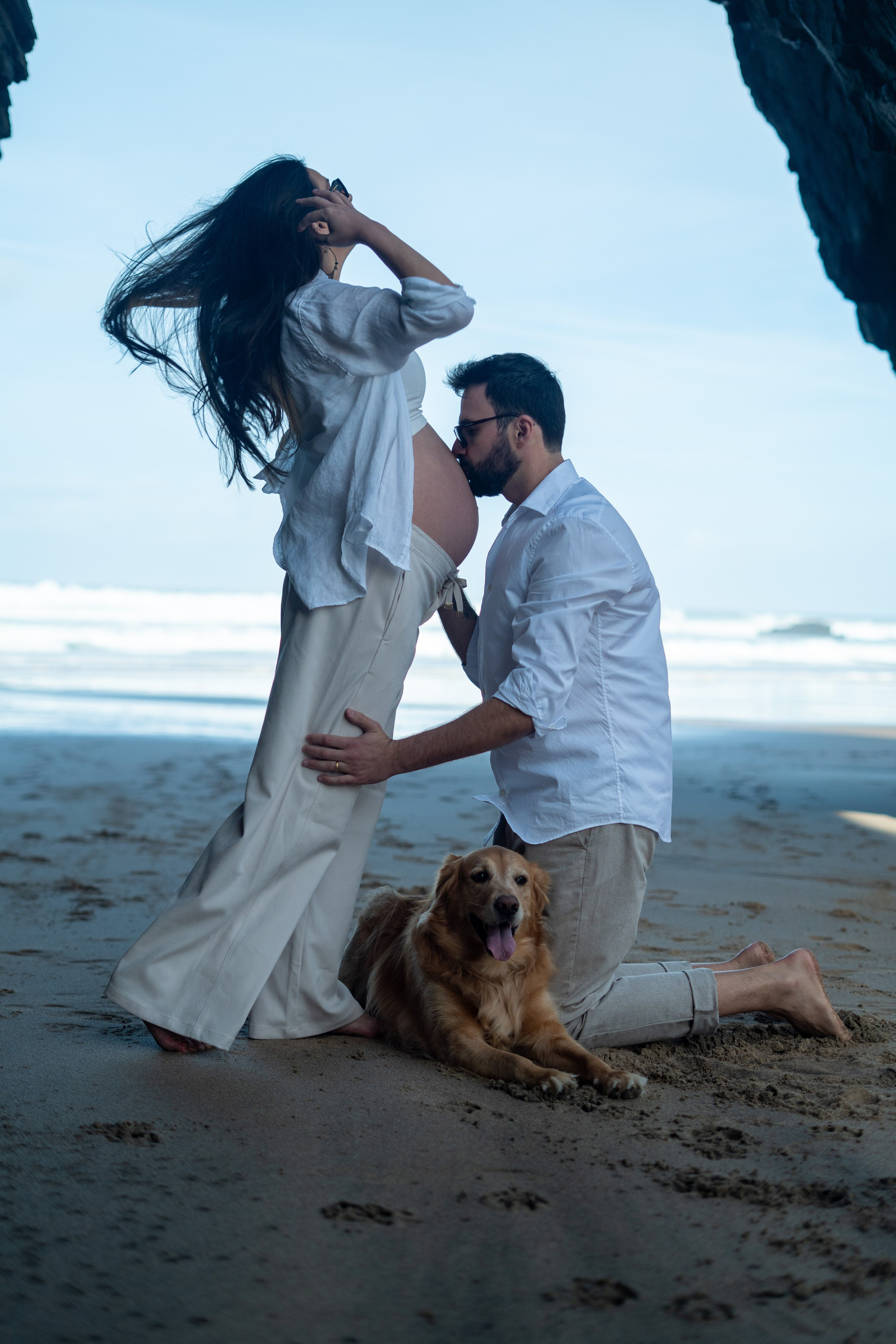 Ensaio Praia — Rafaela e César. Frames by Giovani Braga
