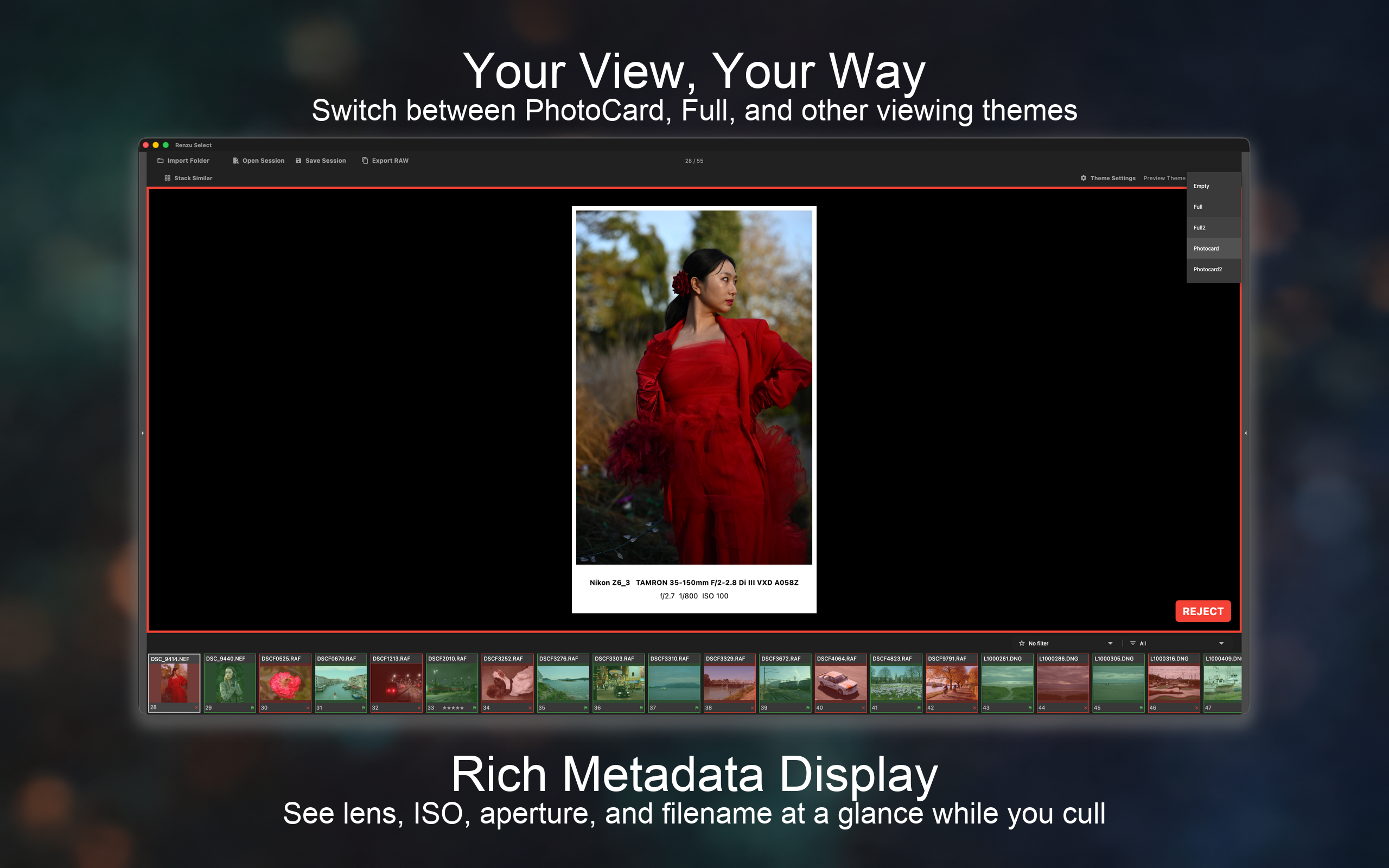 SwipeCull Desktop. Roaming Reflections of Motorcycle Life
