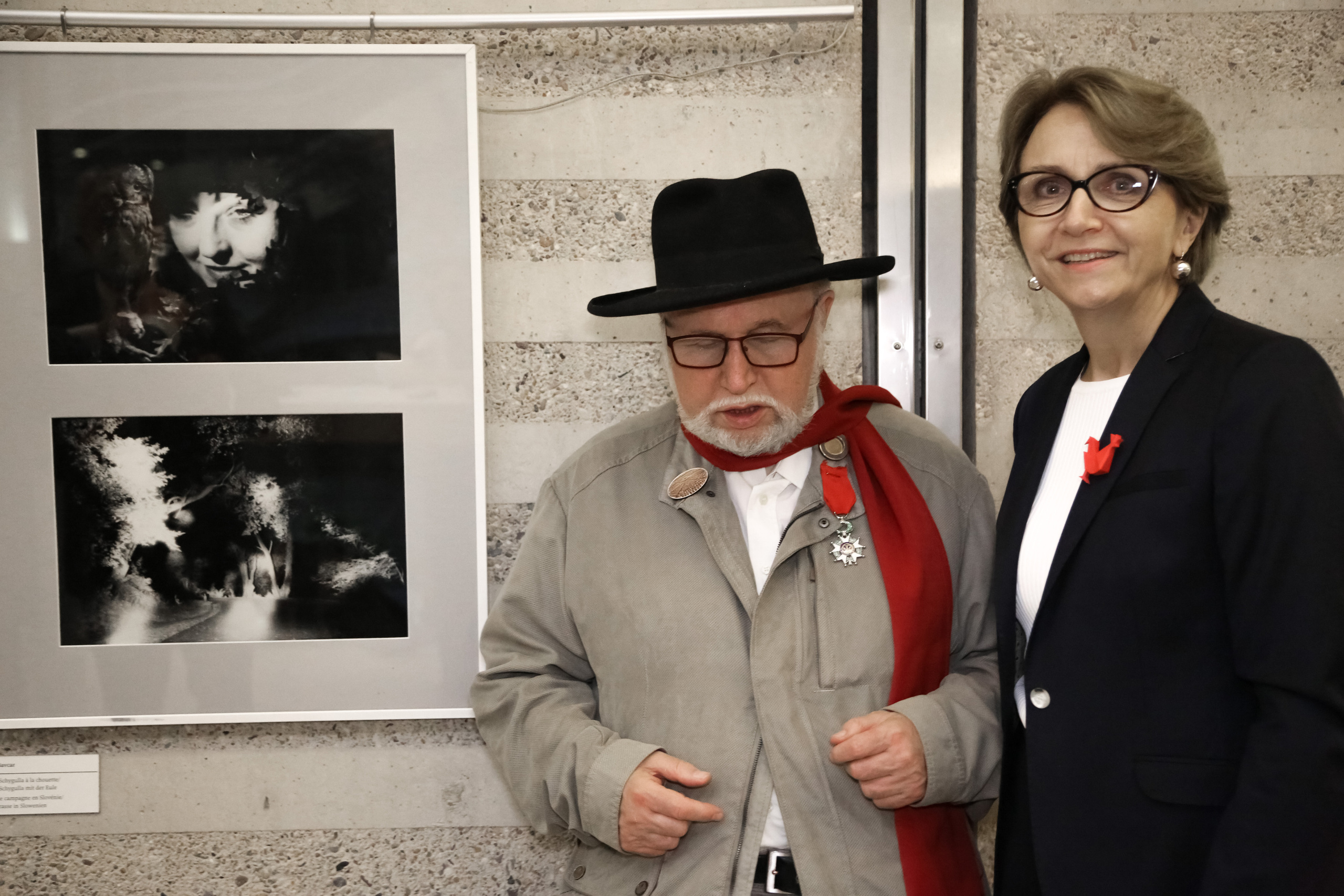 Evgen Bavcar et Anne-Marie Descôtes, expo Bavcar, photo Natalai Bogdanovska, Berlin 2021