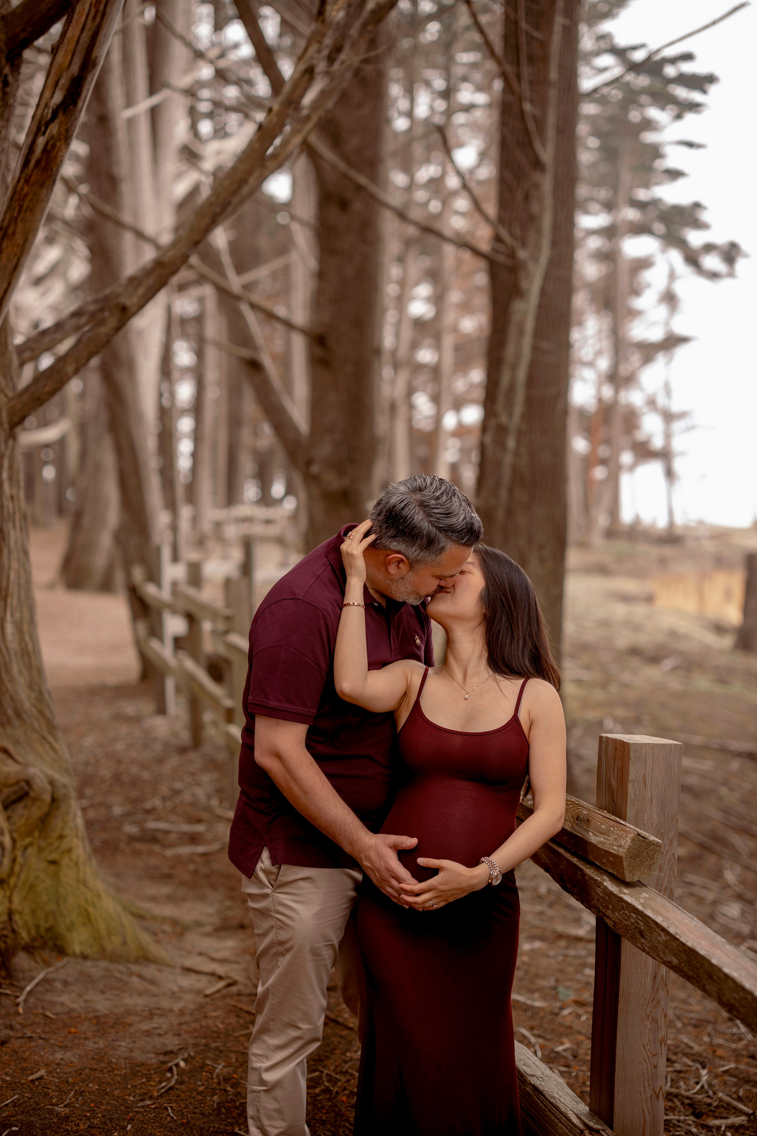 Maternity photo session in the forest